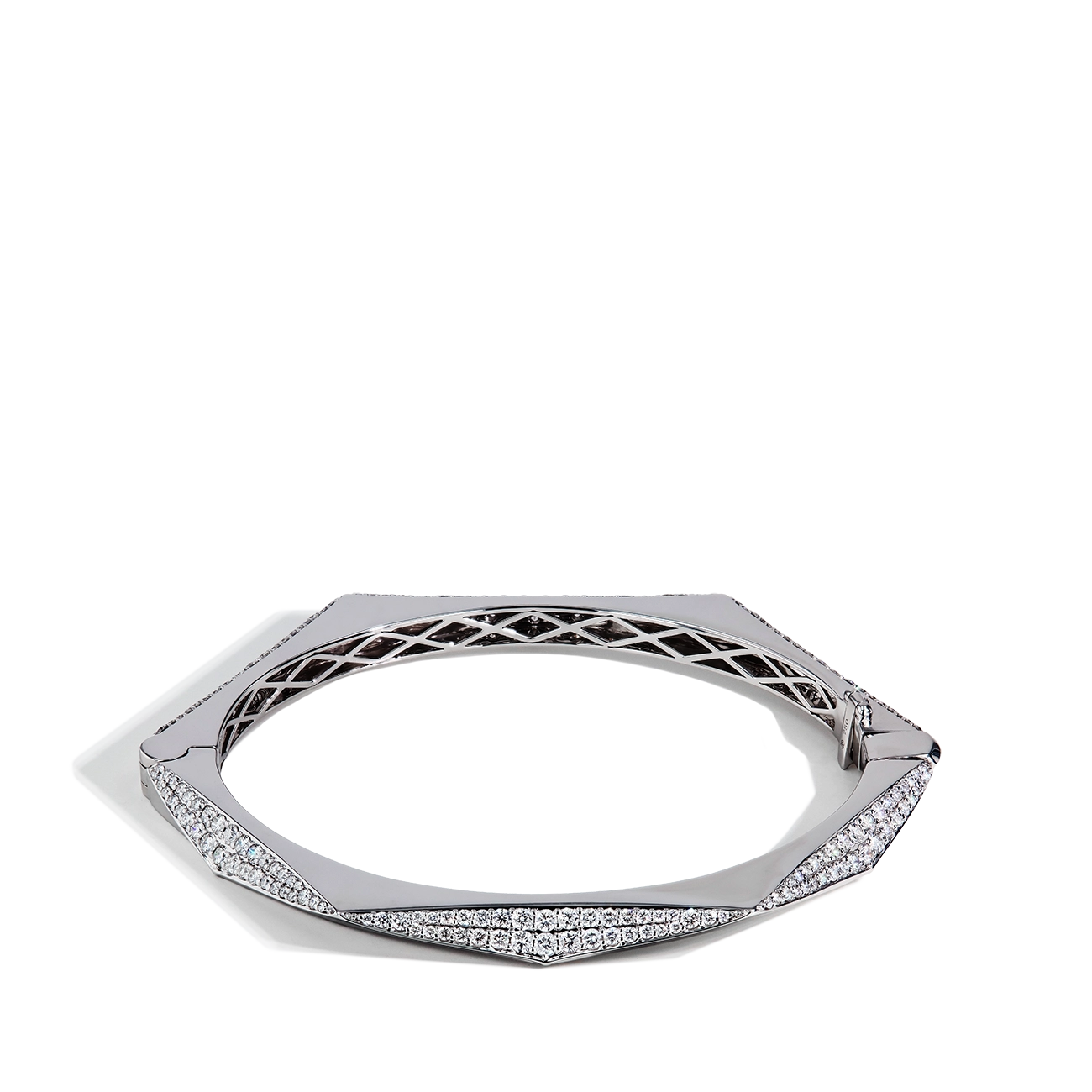 Hexagon Diamond Pavé Bangle