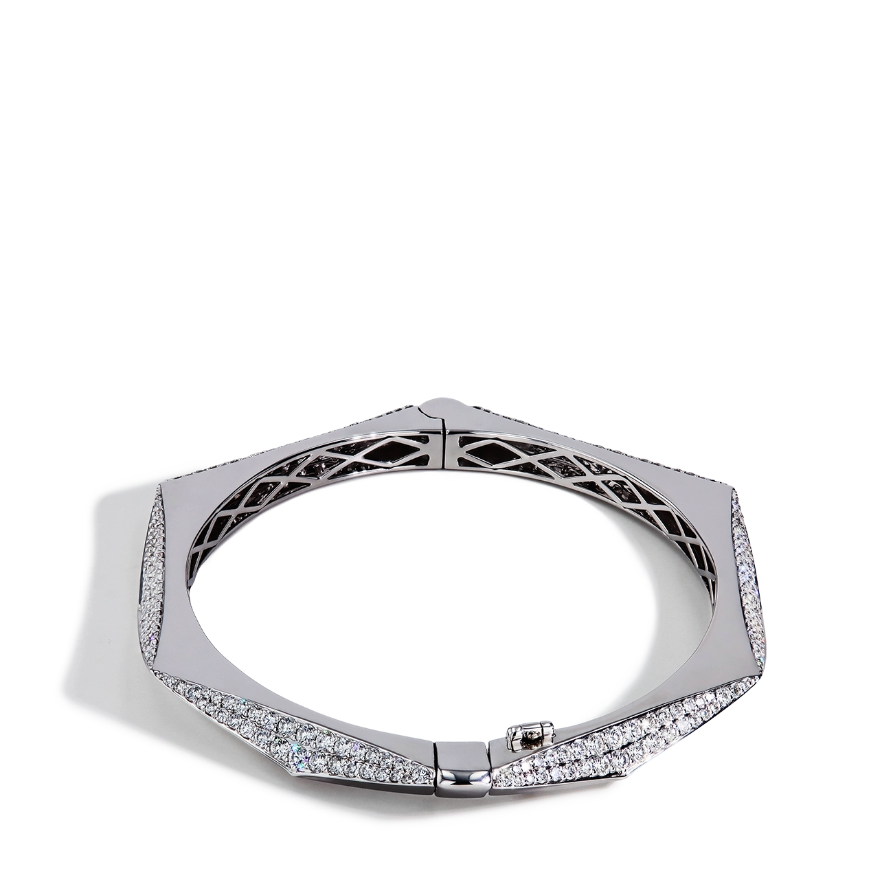 Hexagon Diamond Pavé Bangle