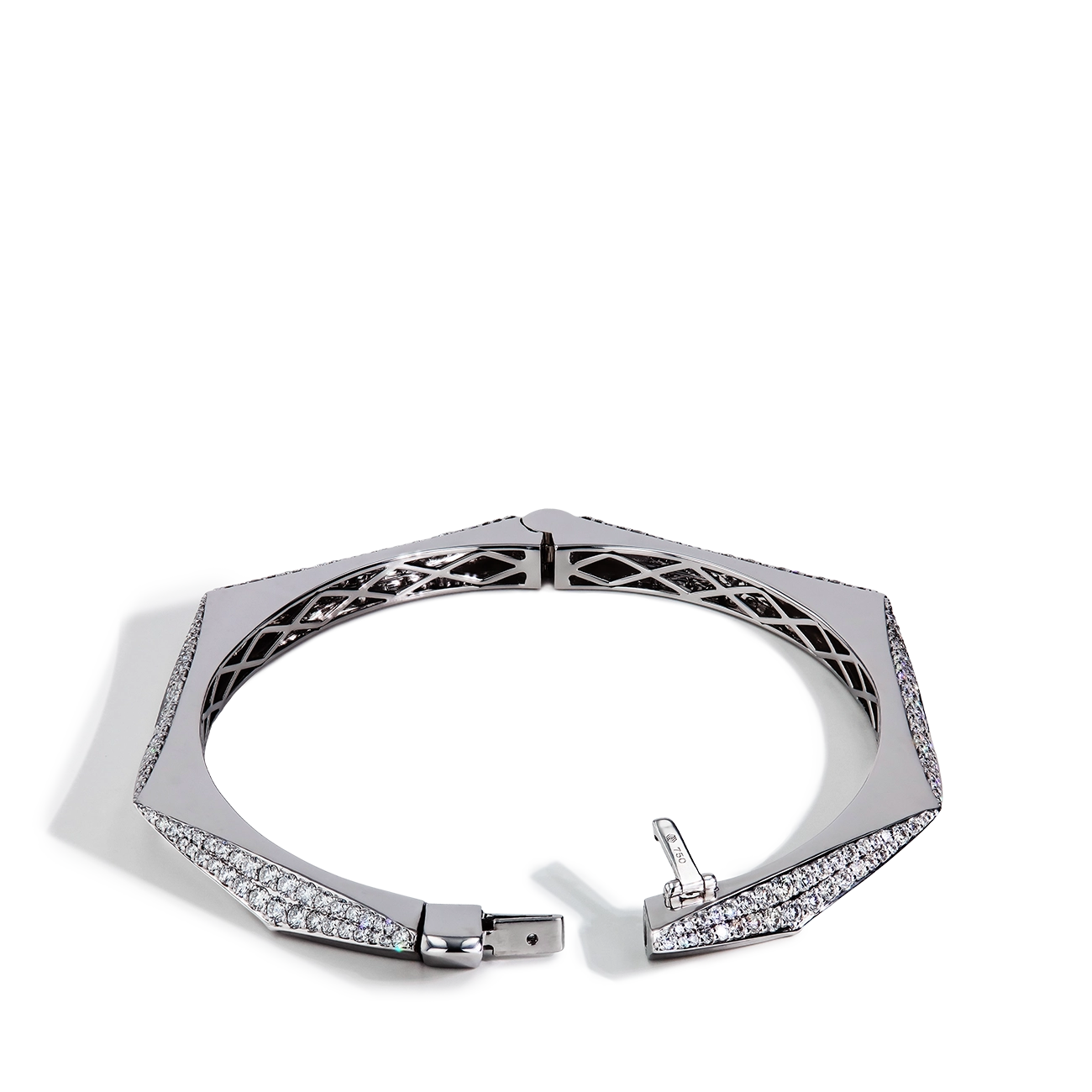 Hexagon Diamond Pavé Bangle