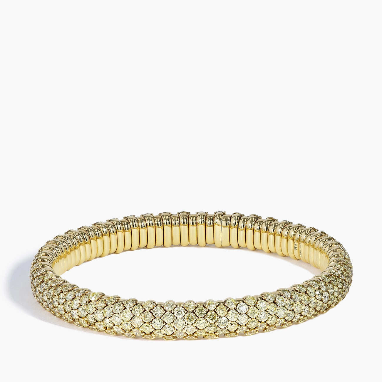 Yellow Diamond Flex Bangle in Yellow Gold