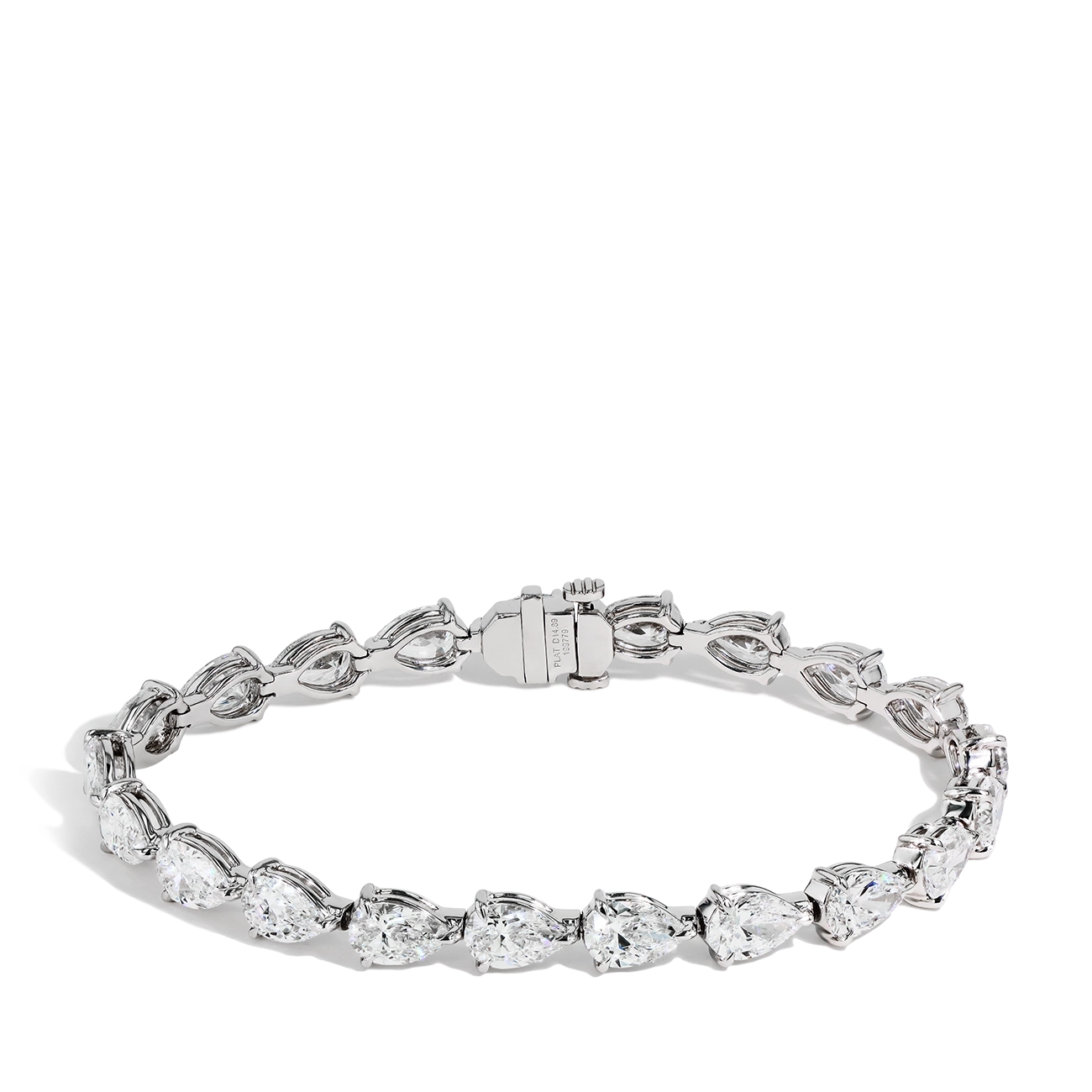 14 Carat Pear-Shaped Diamond Tennis Bracelet