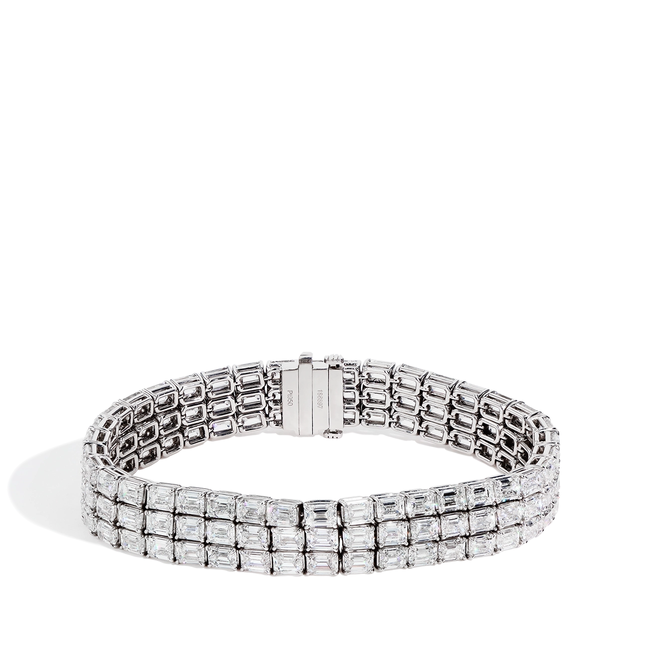 34 Carat 3 Row Diamond Bracelet