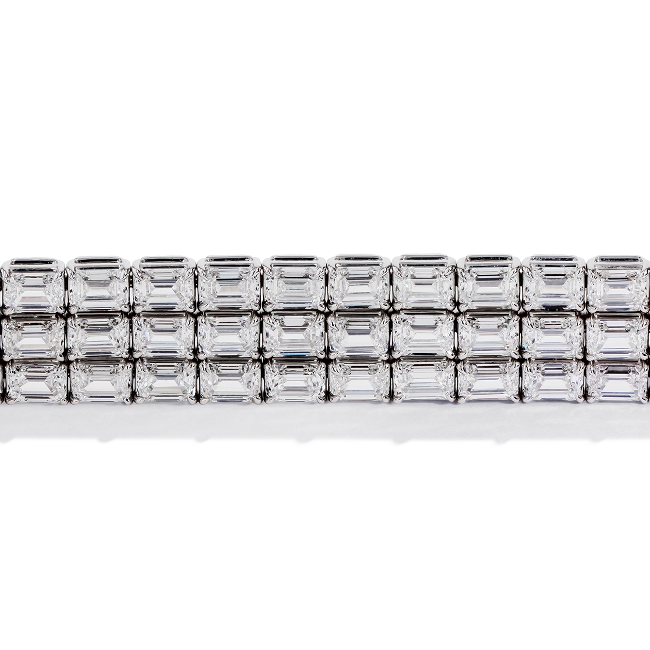 34 Carat 3 Row Diamond Bracelet