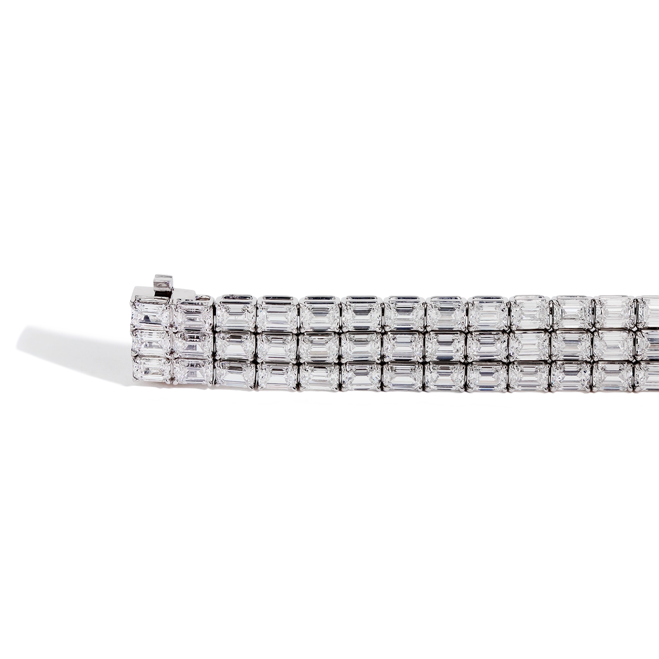 34 Carat 3 Row Diamond Bracelet