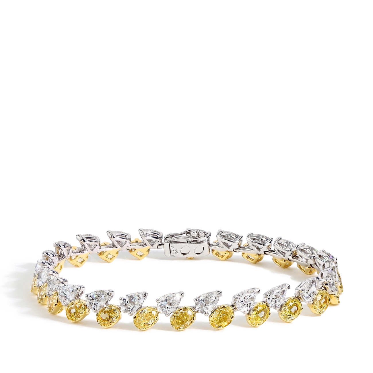 17 Carat Yellow and White Diamond Bracelet