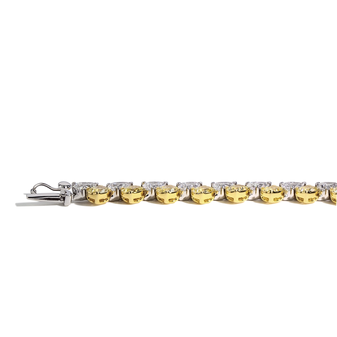 17 Carat Yellow and White Diamond Bracelet