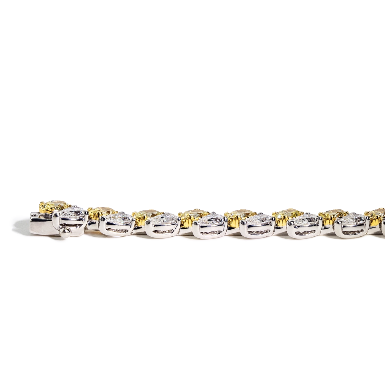 17 Carat Yellow and White Diamond Bracelet