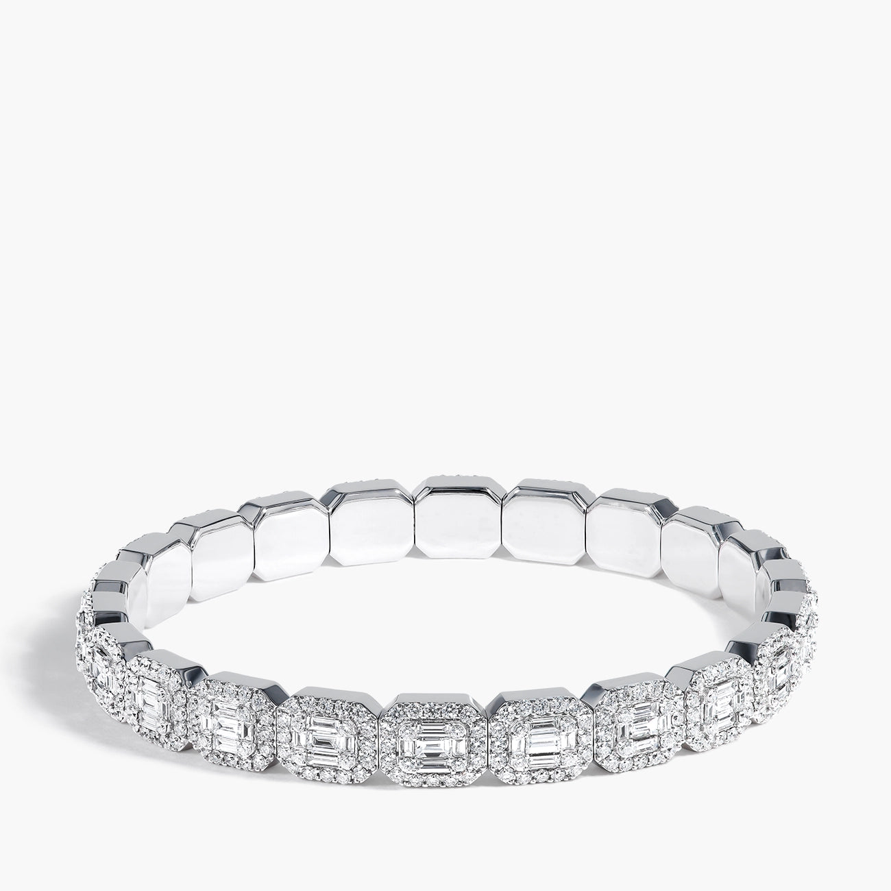 Flexible Diamond Bangle Bracelet