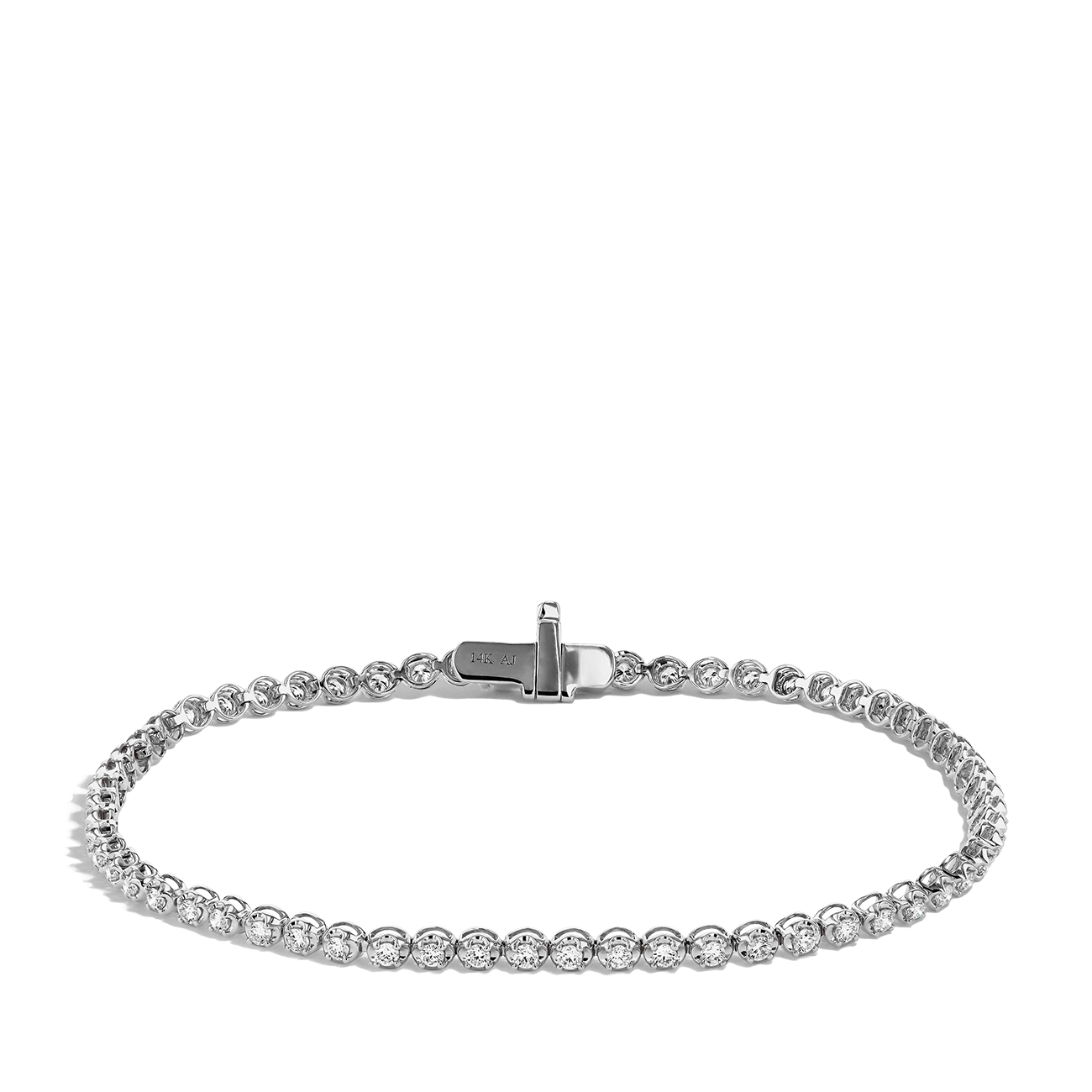 1 Carat Diamond Tennis Bracelet in 14K White Gold