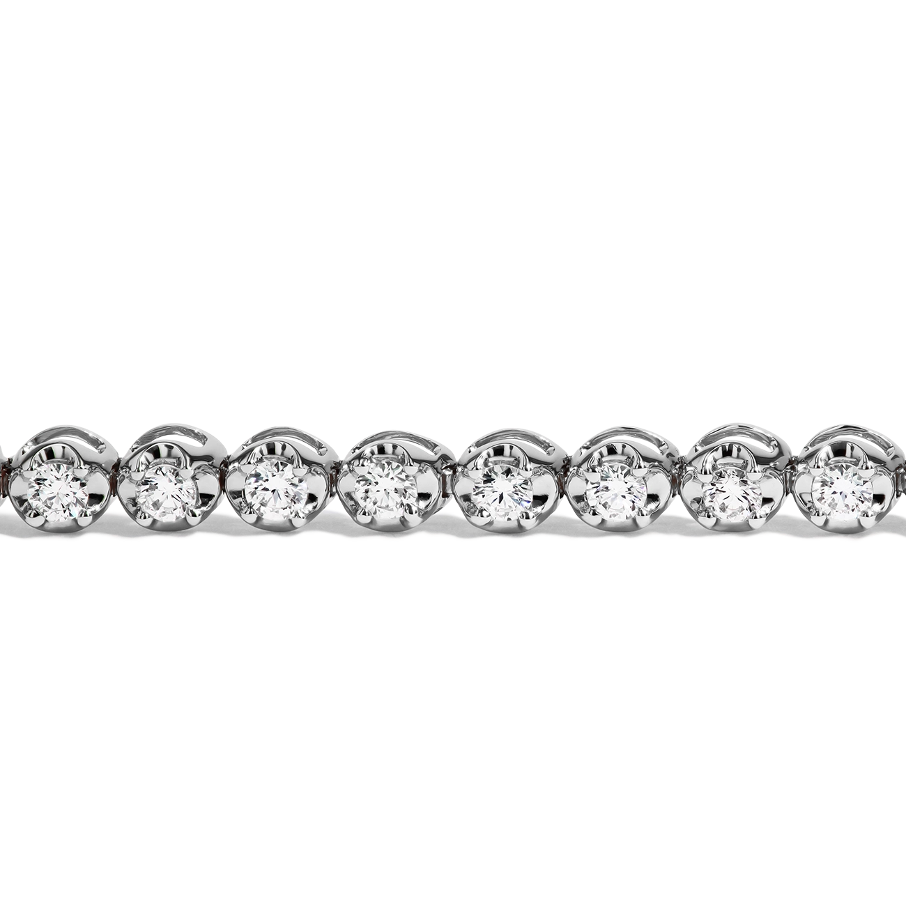 1 Carat Diamond Tennis Bracelet in 14K White Gold
