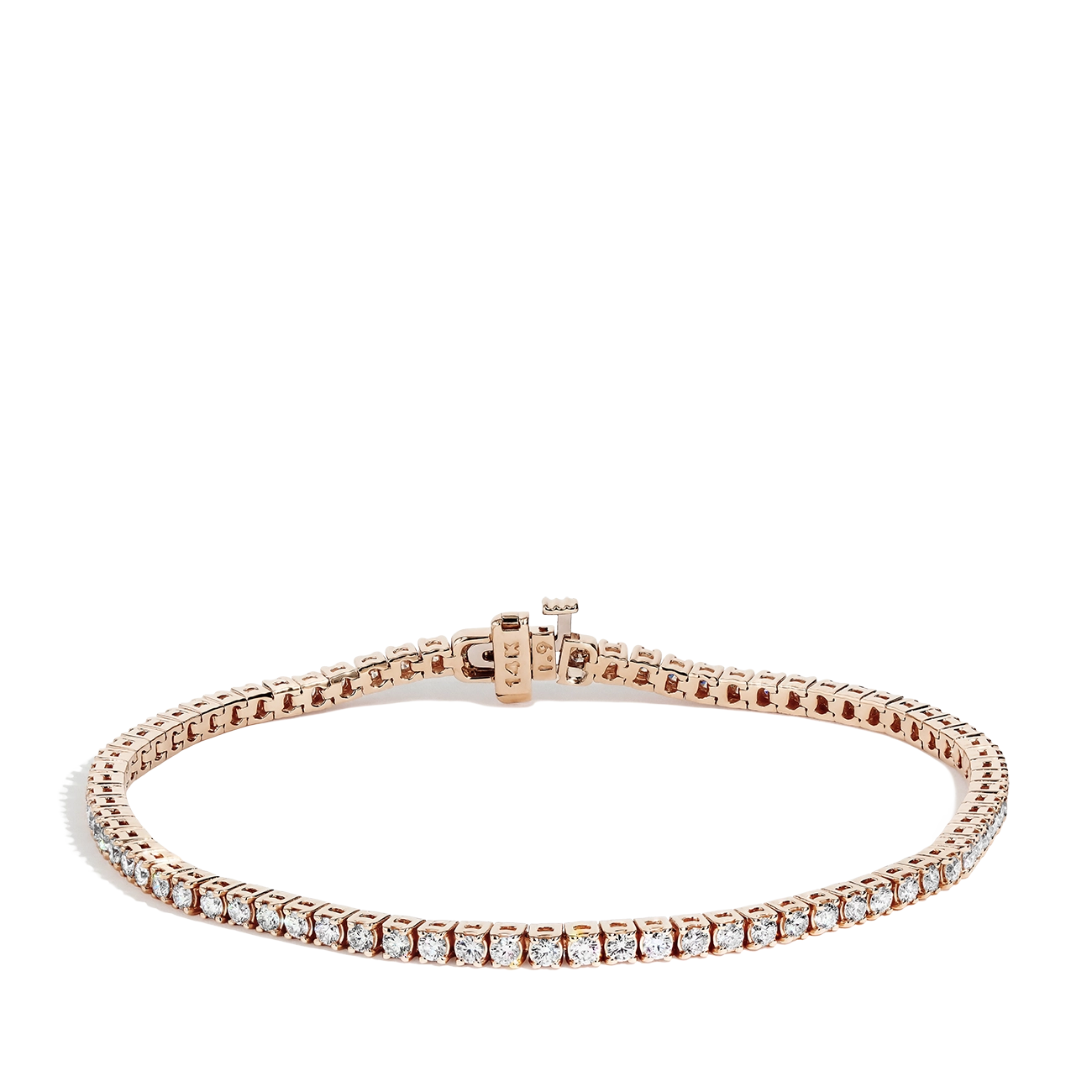 2 Carat Diamond Tennis Bracelet in 14k Rose Gold