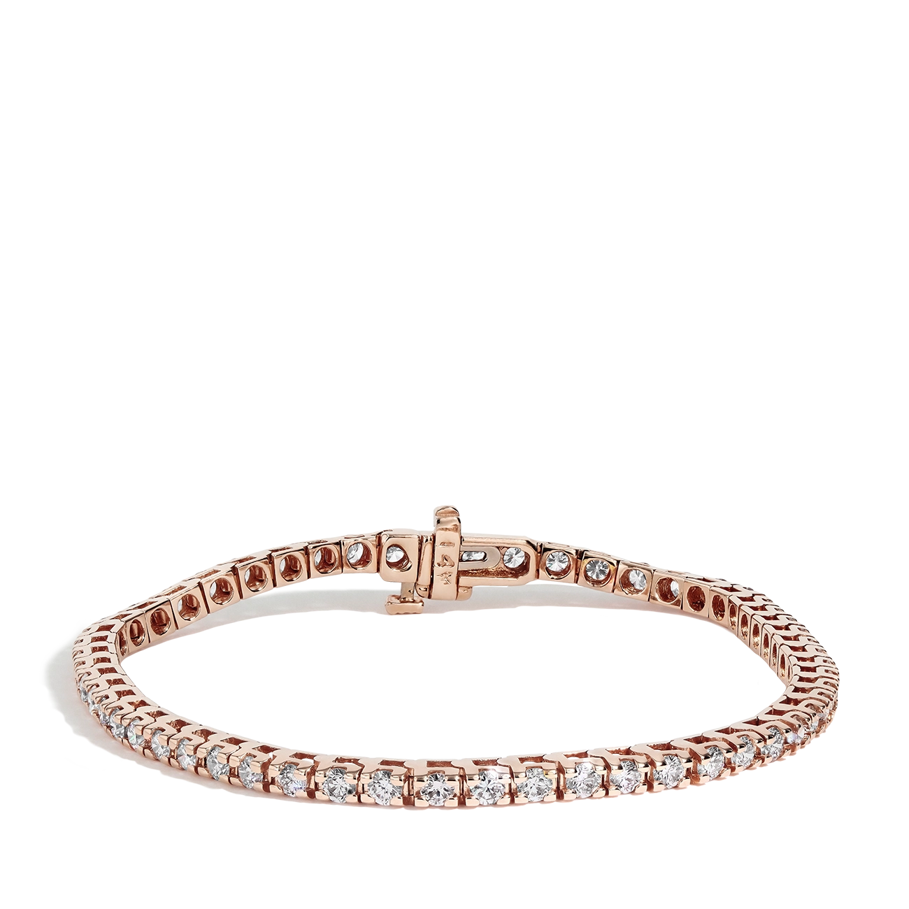 3 Carat Diamond Tennis Bracelet in 14k Rose Gold