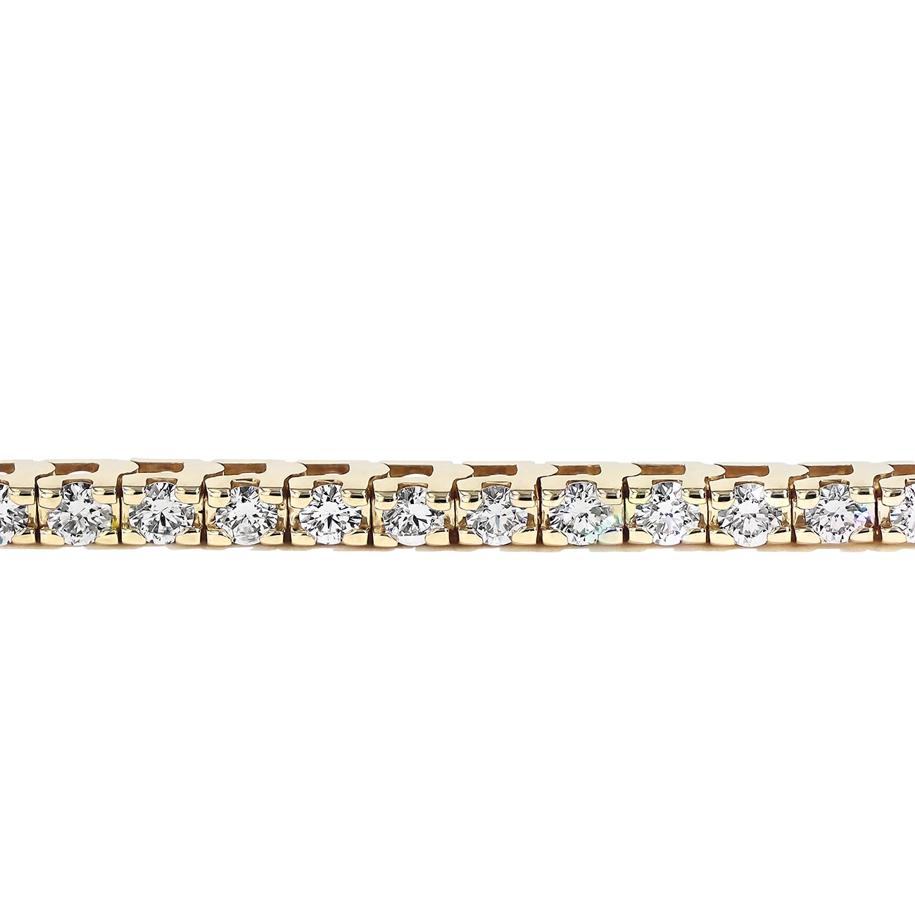 3 Carat Natural Diamond Tennis Bracelet in 14k Yellow Gold