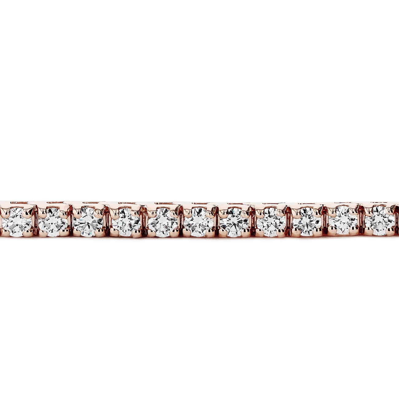 4.50 Carat Diamond Tennis Bracelet in 14k Rose Gold