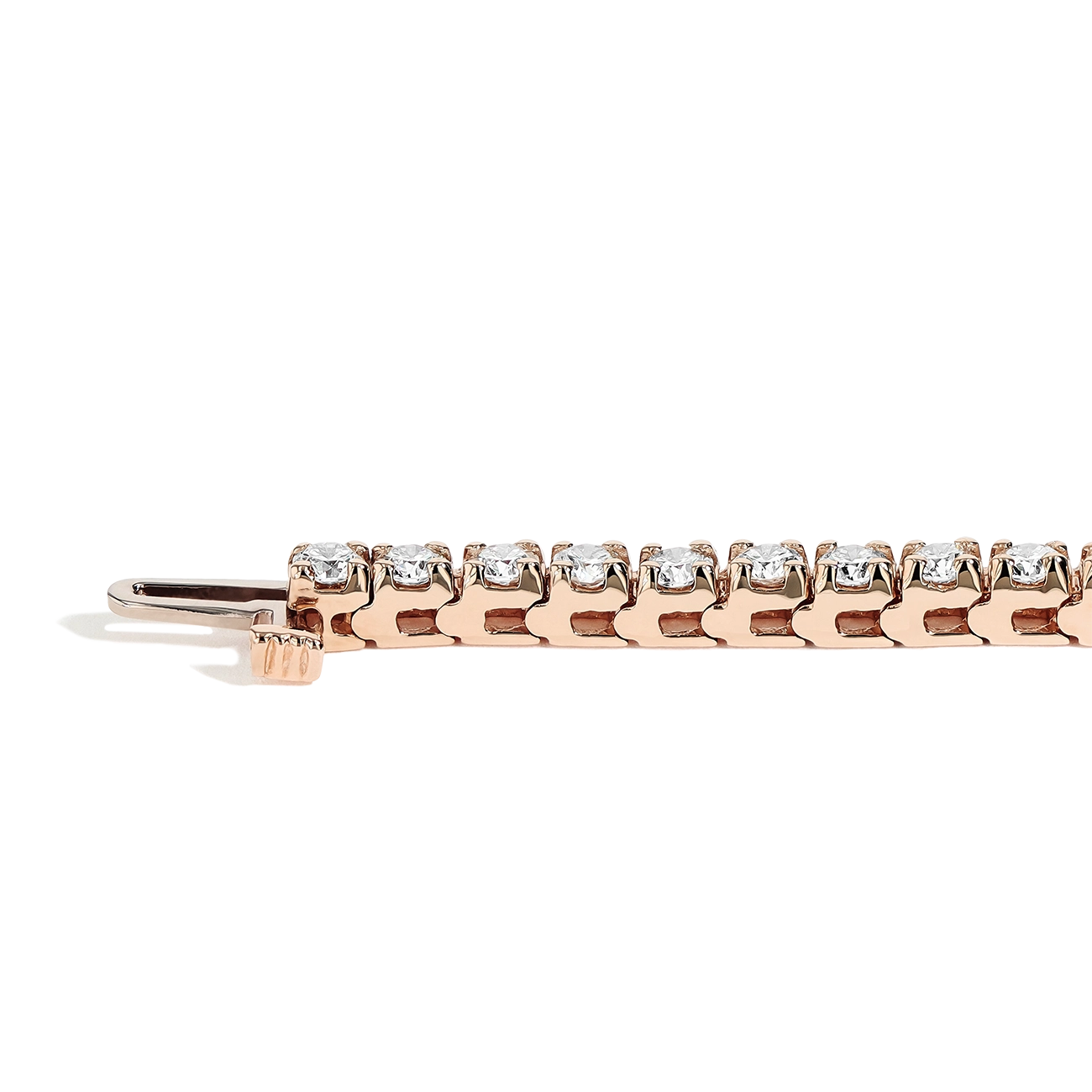 4.50 Carat Diamond Tennis Bracelet in 14k Rose Gold