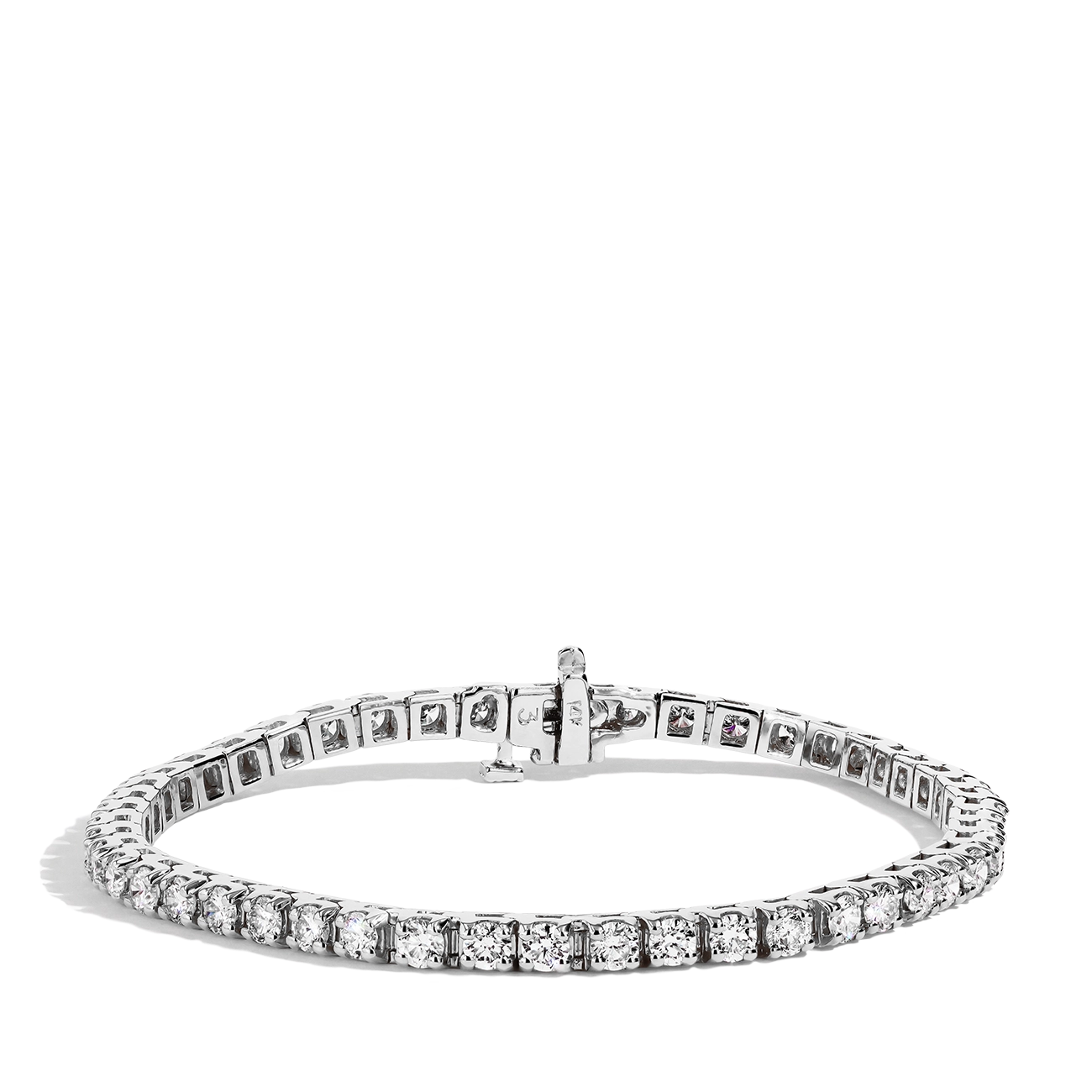 4.50 Carat Diamond Tennis Bracelet in 14k White Gold