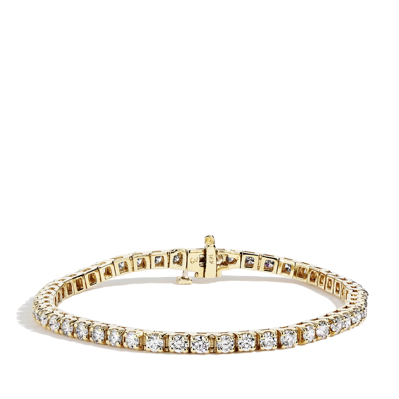 4.50 Carat Diamond Tennis Bracelet in 14k Yellow Gold