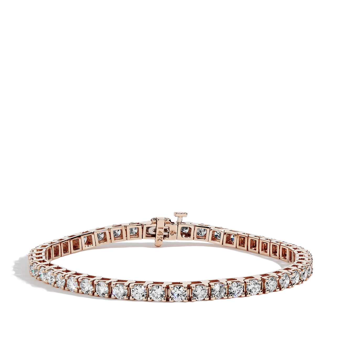 6 Carat Diamond Tennis Bracelet in 14k Rose Gold