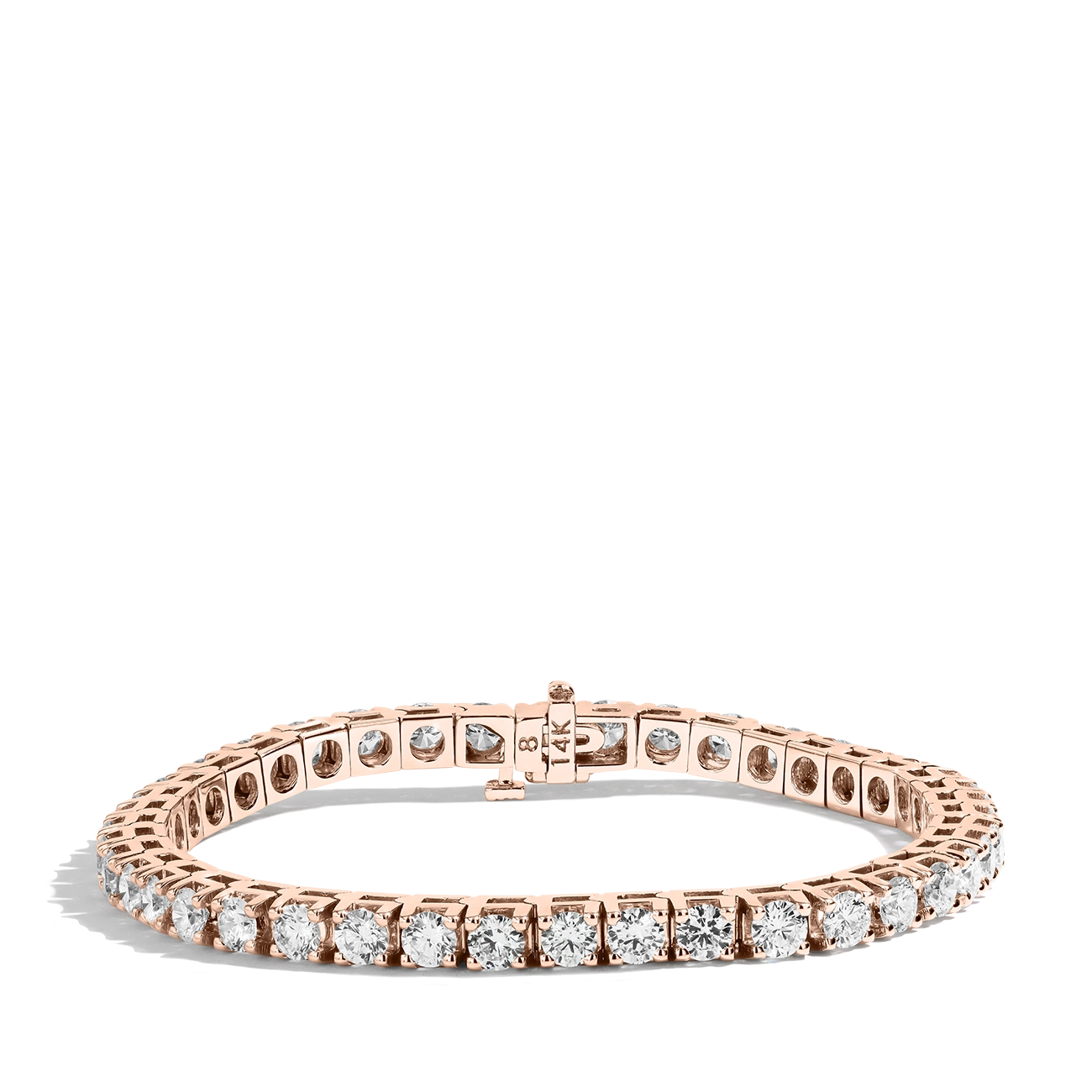 8 Carat Diamond Tennis Bracelet in 14K Rose Gold