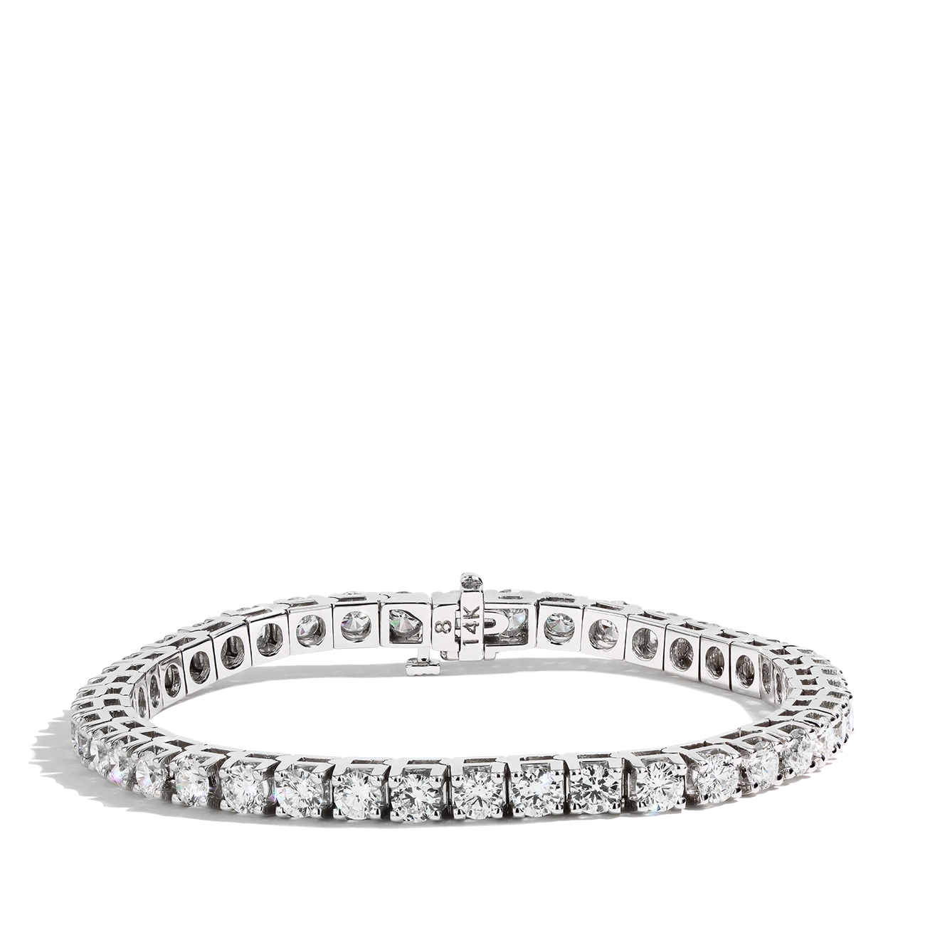 8 Carat Diamond Tennis Bracelet in 14K White Gold