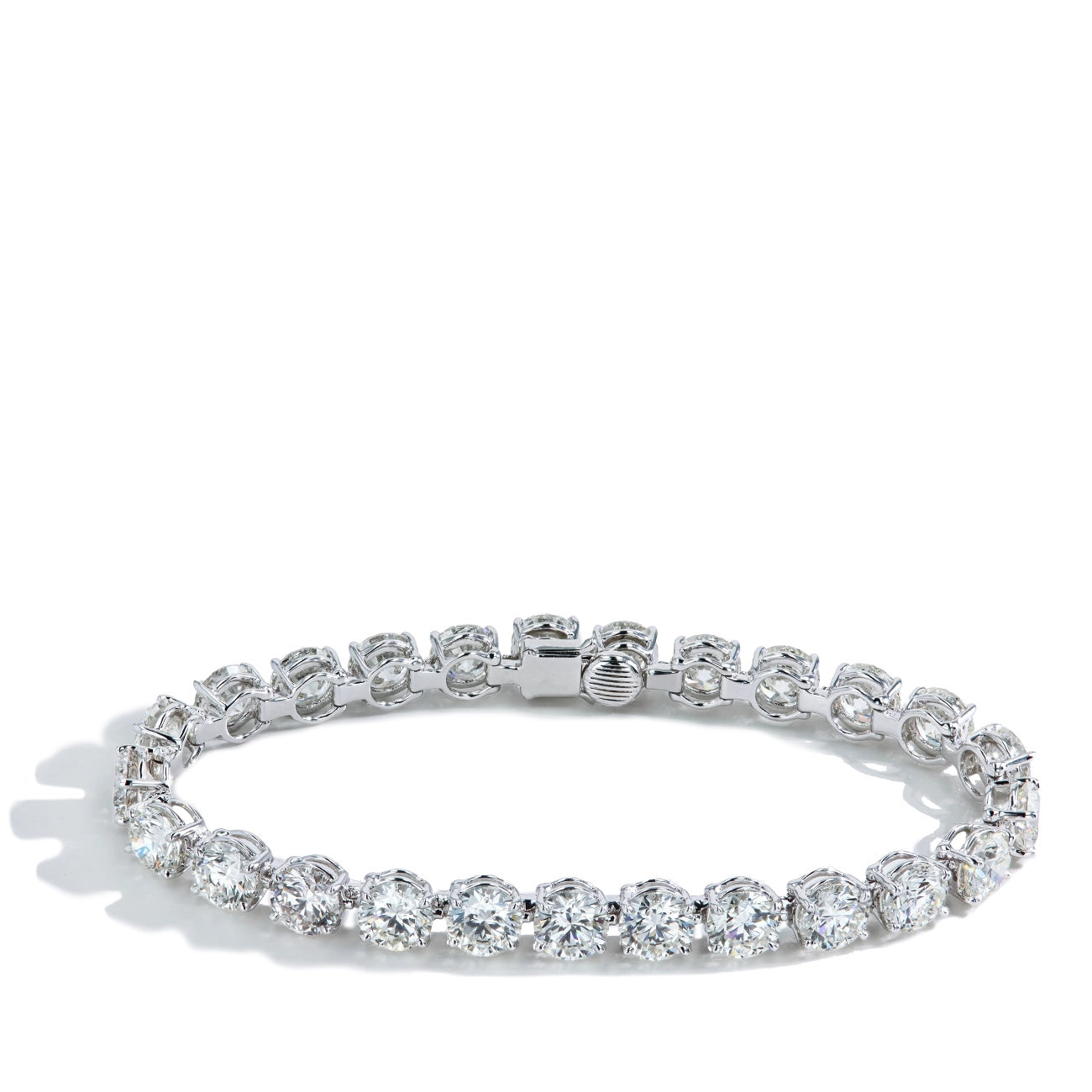 25.50 Carat Traceable Natural Diamond Tennis Bracelet