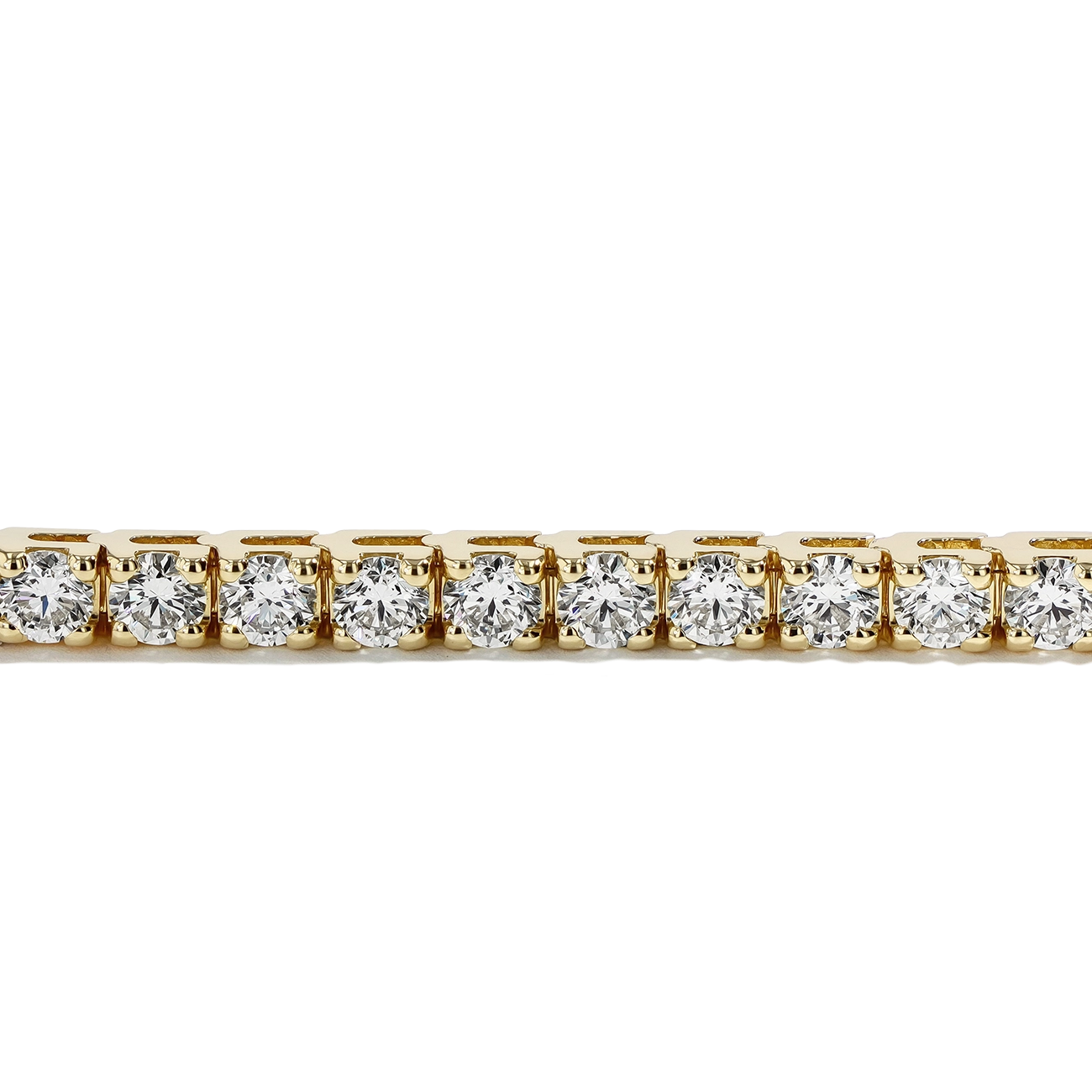 10 Carat Diamond Tennis Bracelet in 14k Yellow Gold