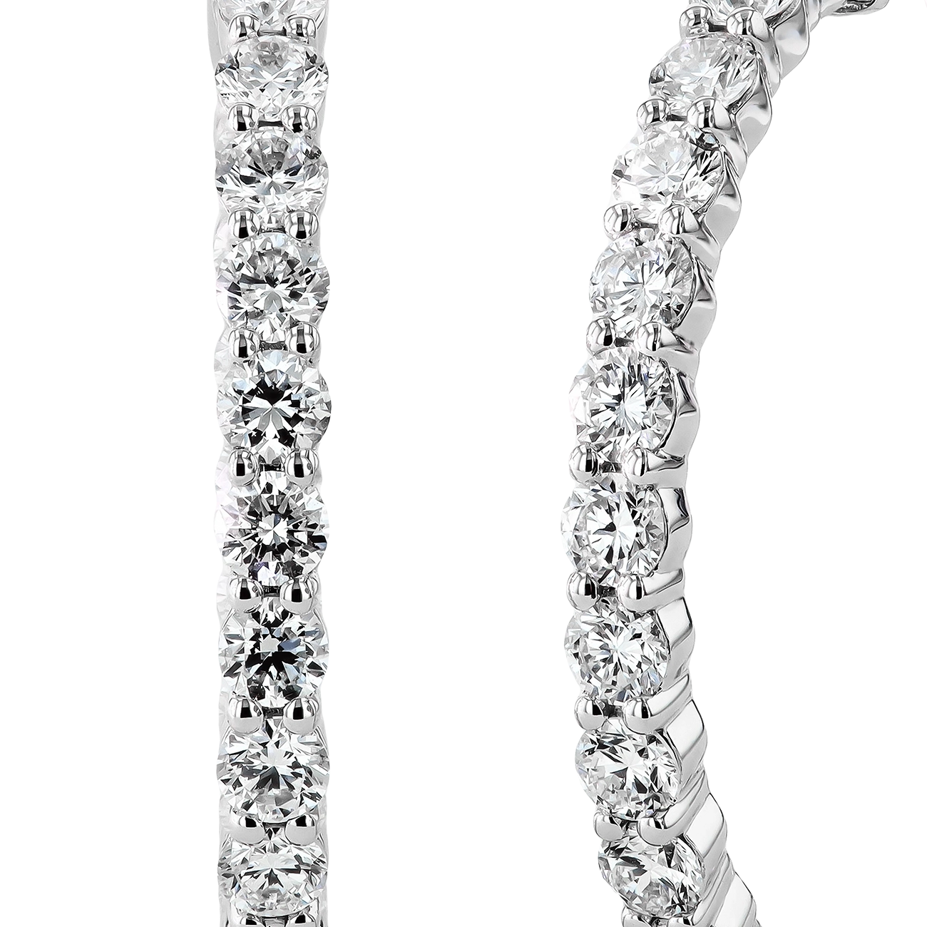 In and Out Lab Grown Diamond Hoop Earrings