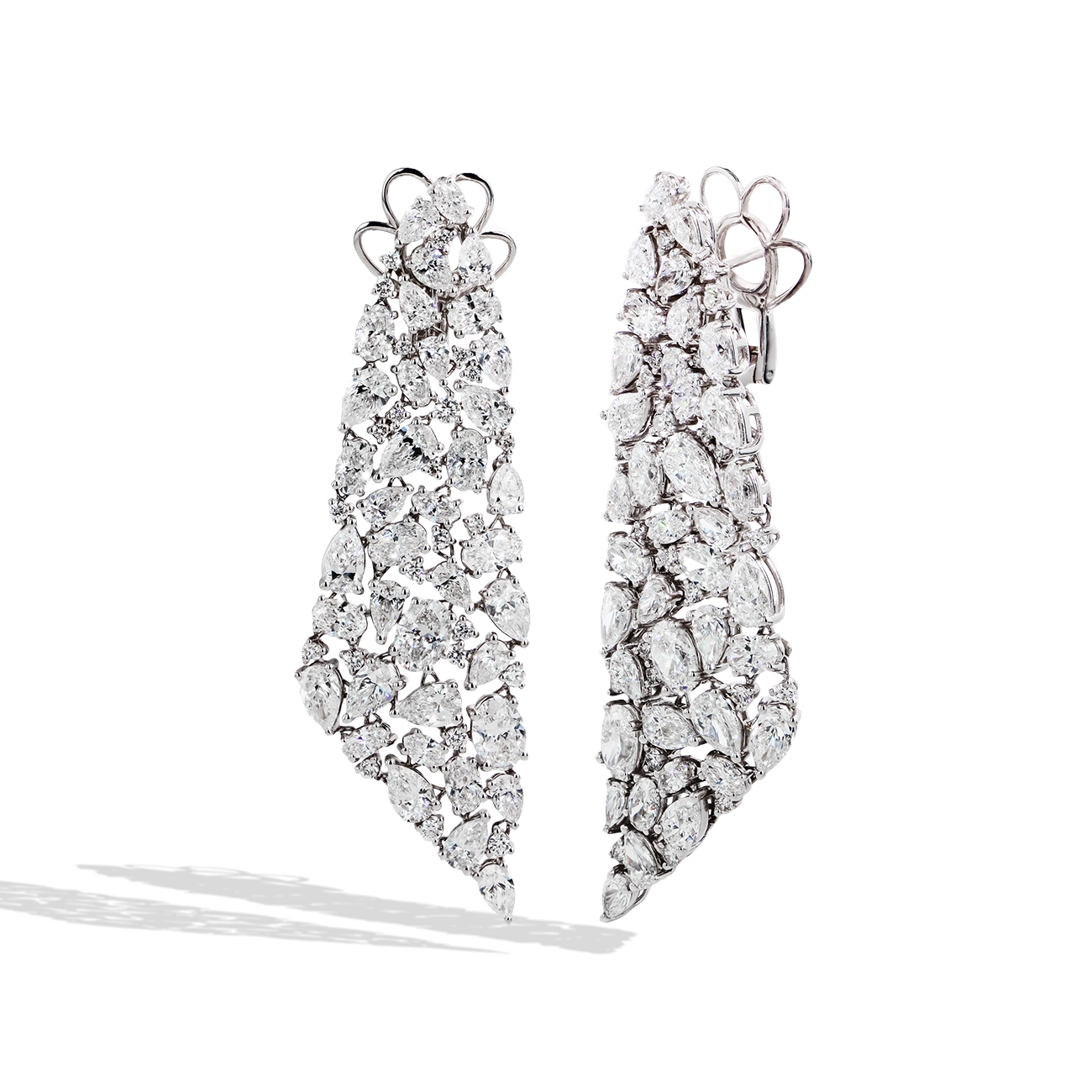 15 Carat Multi-Shaped Diamond Drop Earrings