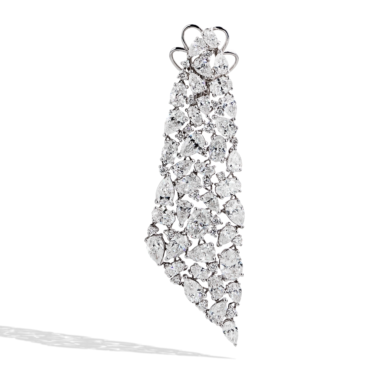 15 Carat Multi-Shaped Diamond Drop Earrings