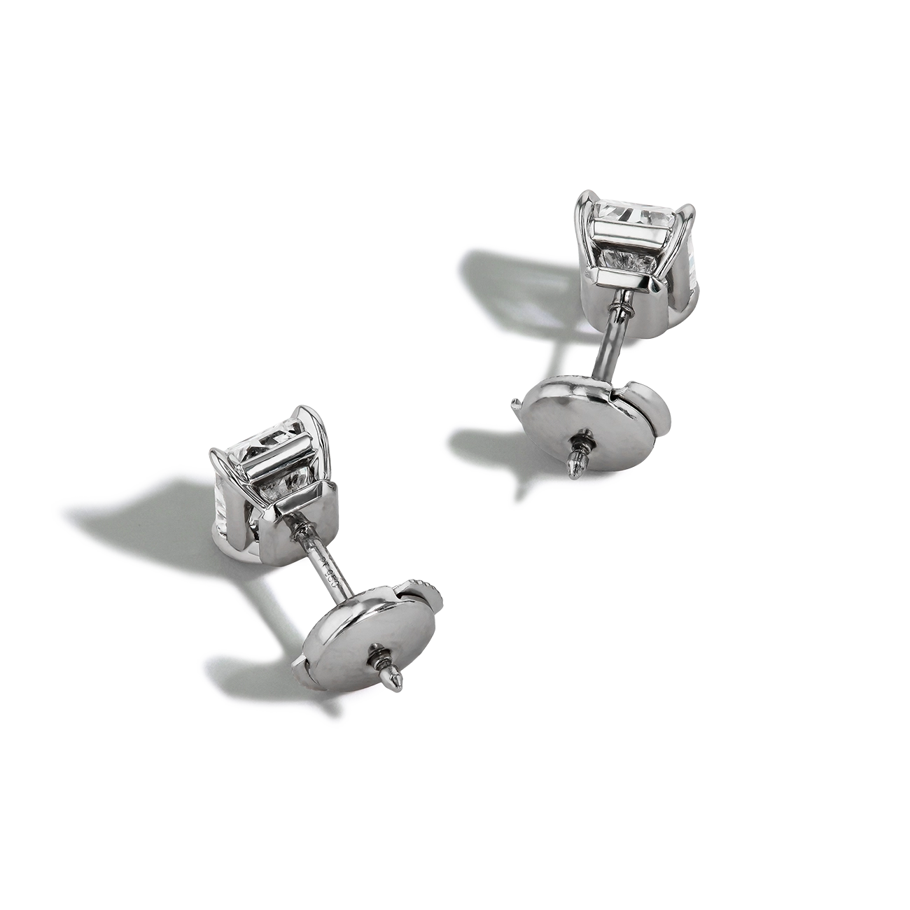 3 Carat Radiant-Cut Diamond Stud Earrings
