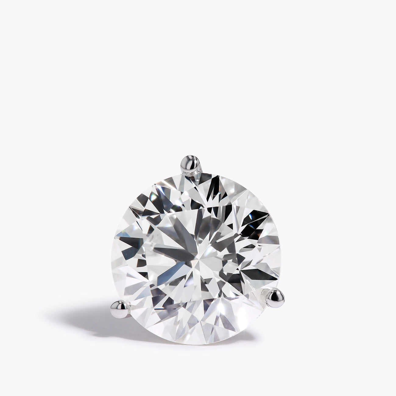 8 Carat Diamond Stud Earrings in 14K White Gold