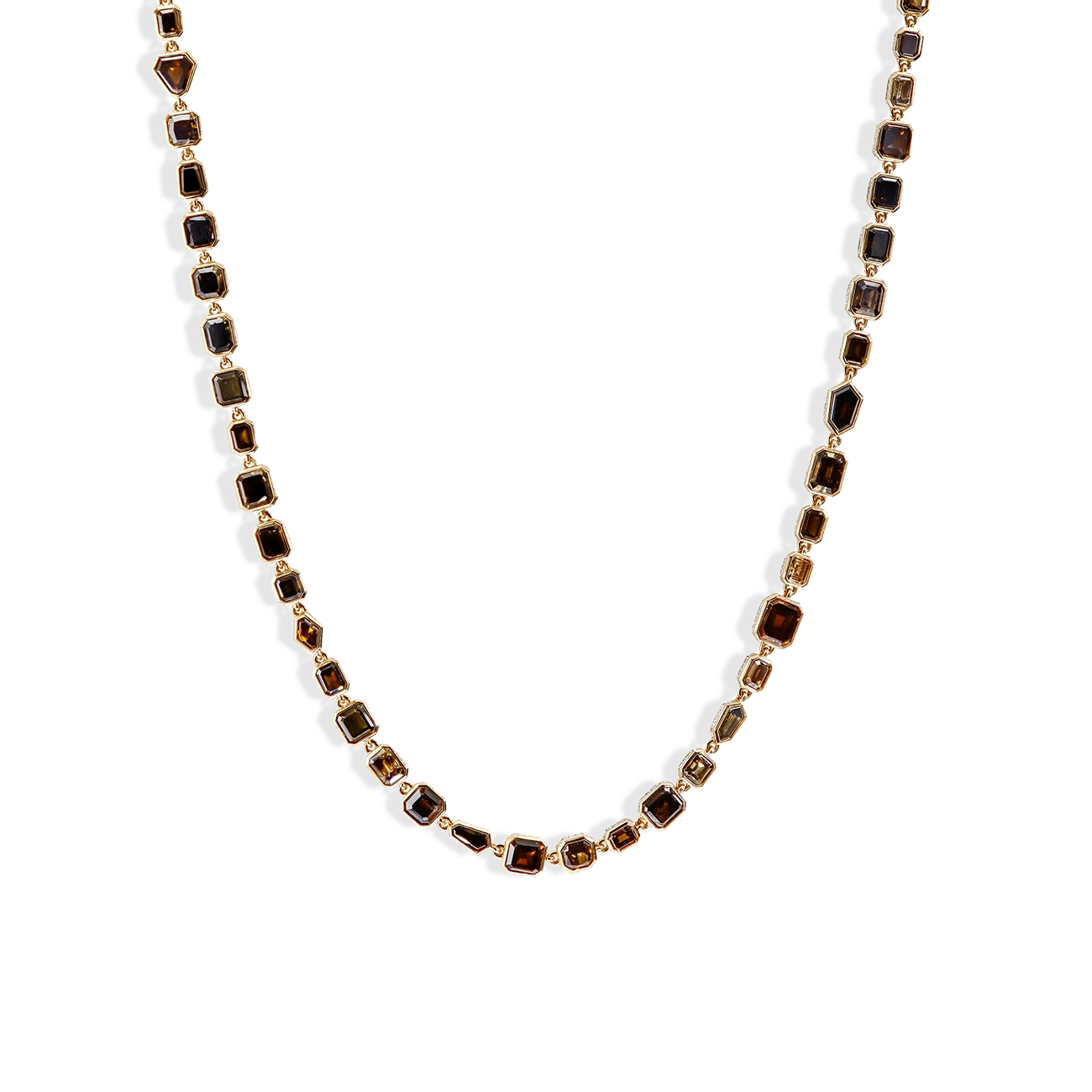 64 Carat Brown Diamond Long Necklace