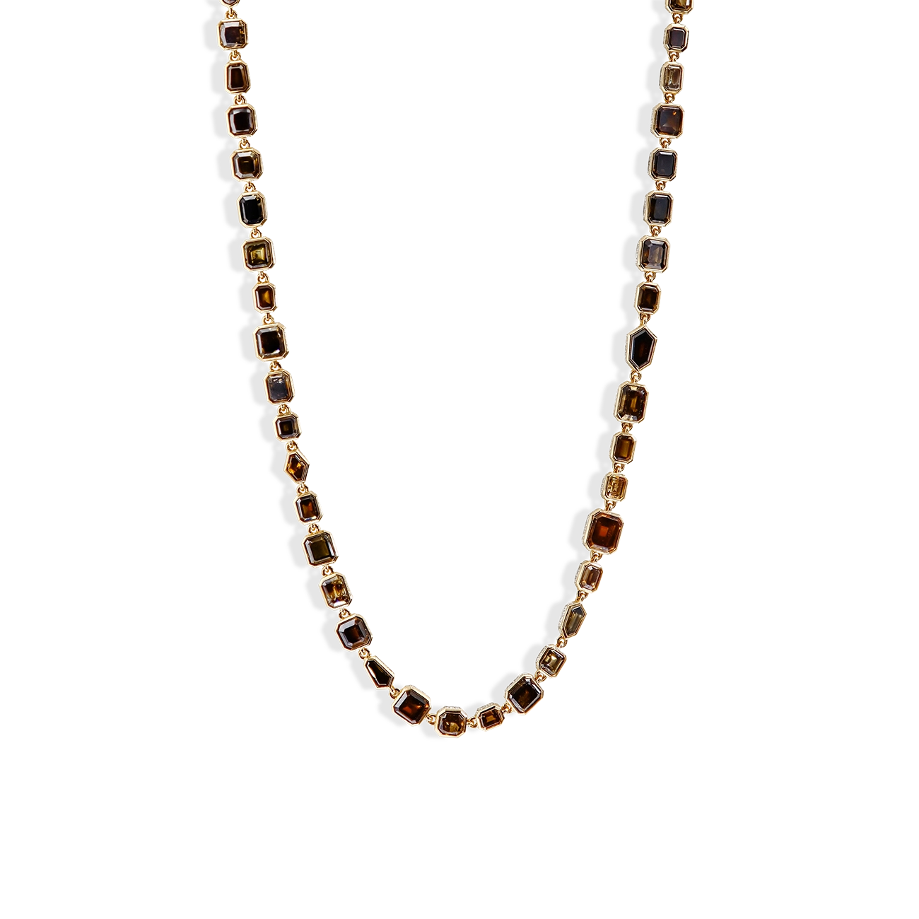 64 Carat Brown Diamond Long Necklace