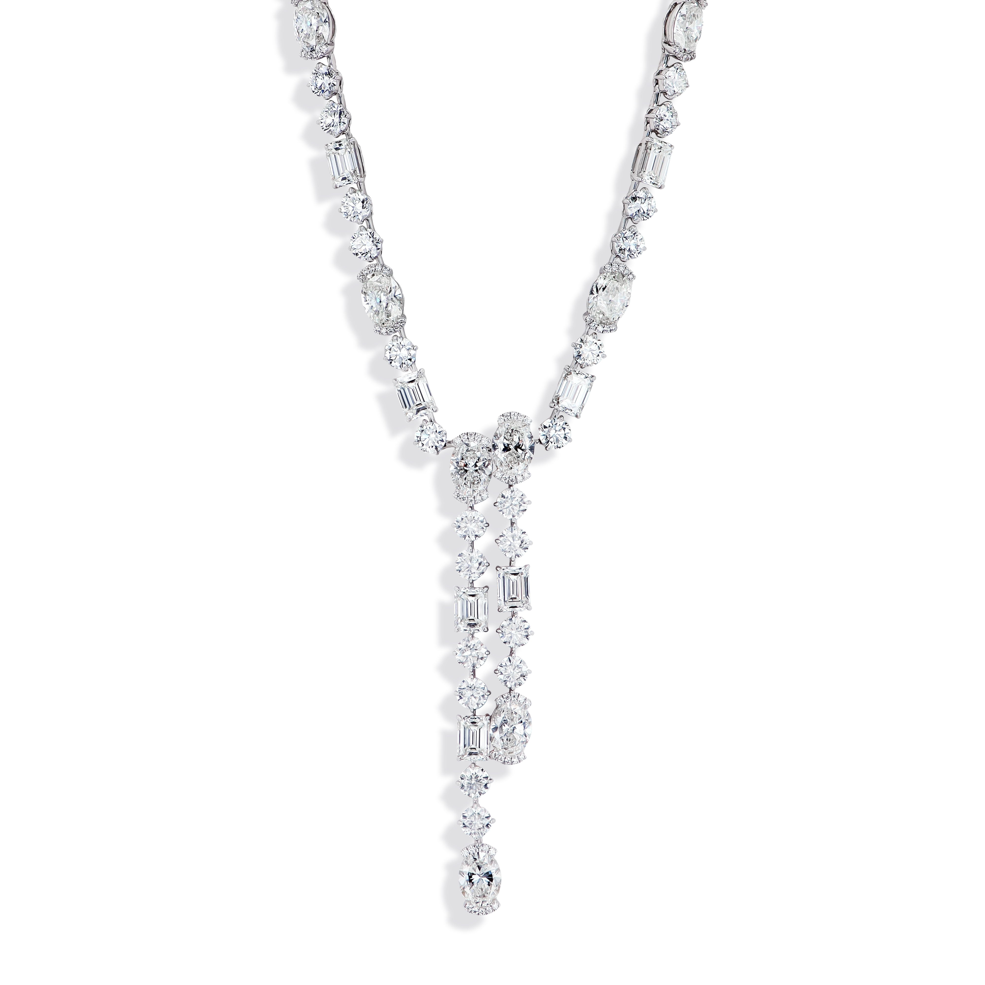 41 Carat Fancy Shape Diamond Lariat Necklace