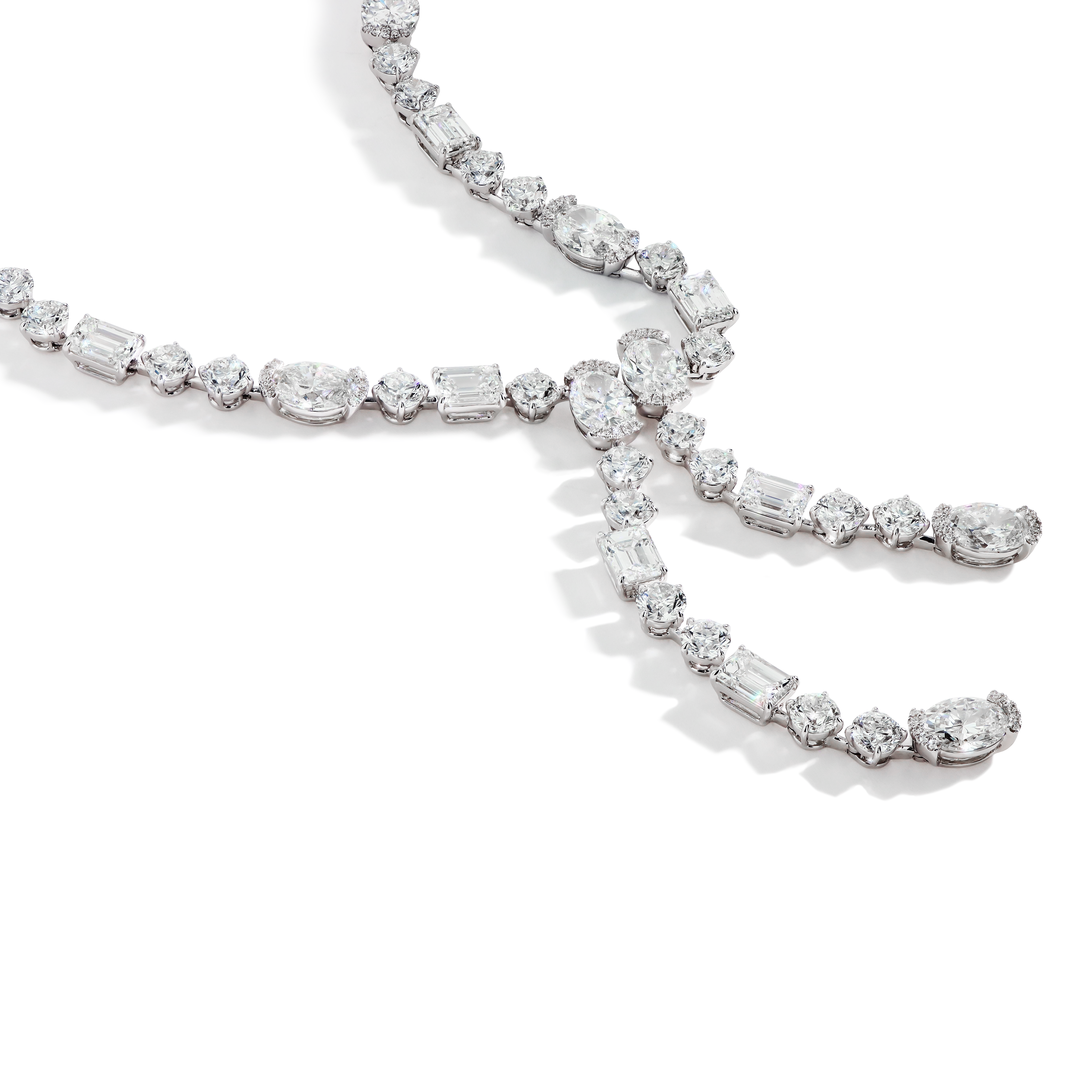 41 Carat Fancy Shape Diamond Lariat Necklace