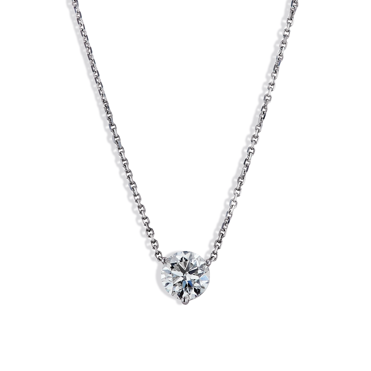 1 Carat Diamond Solitaire Necklace - Botswana