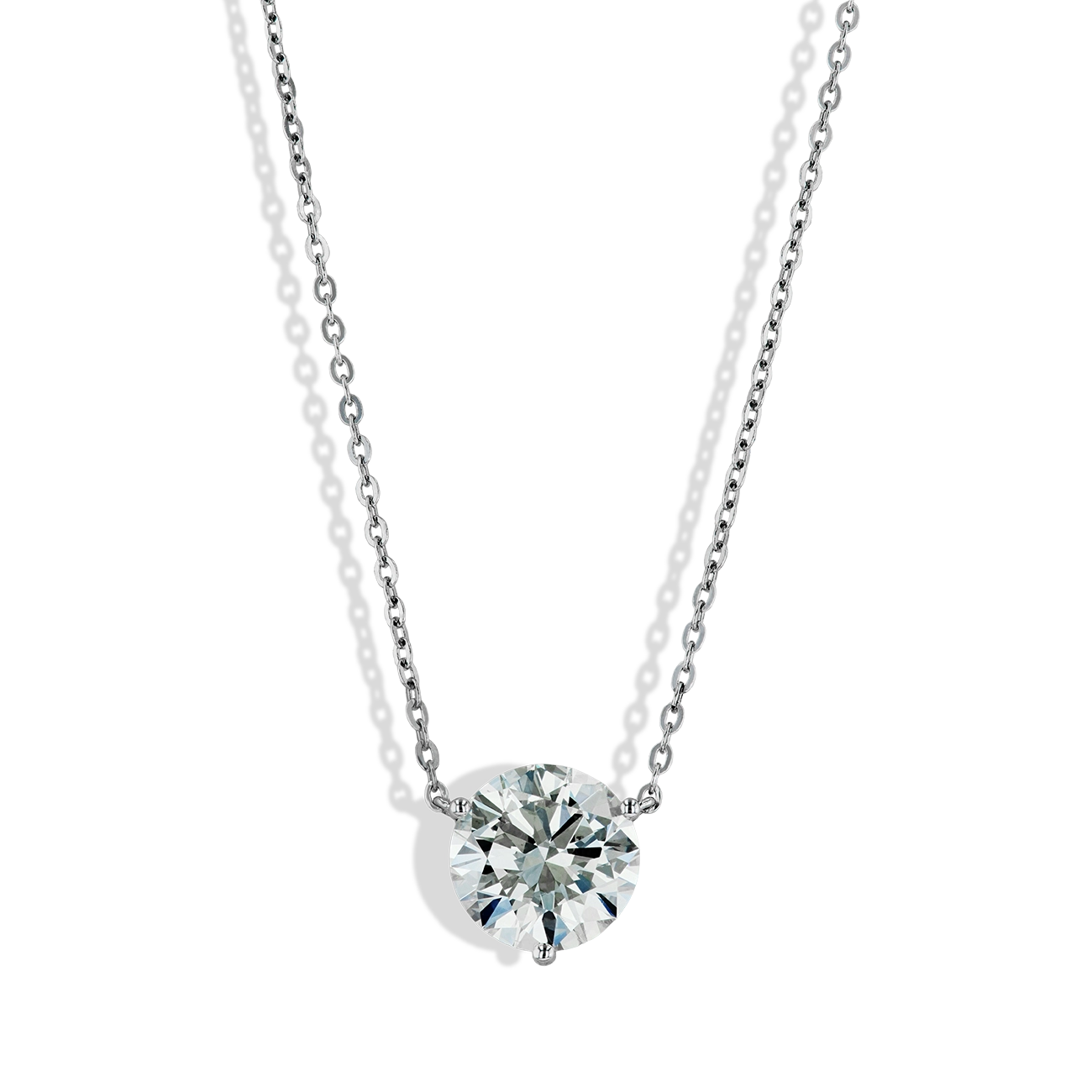5 Carat Solitaire Pendant Necklace
