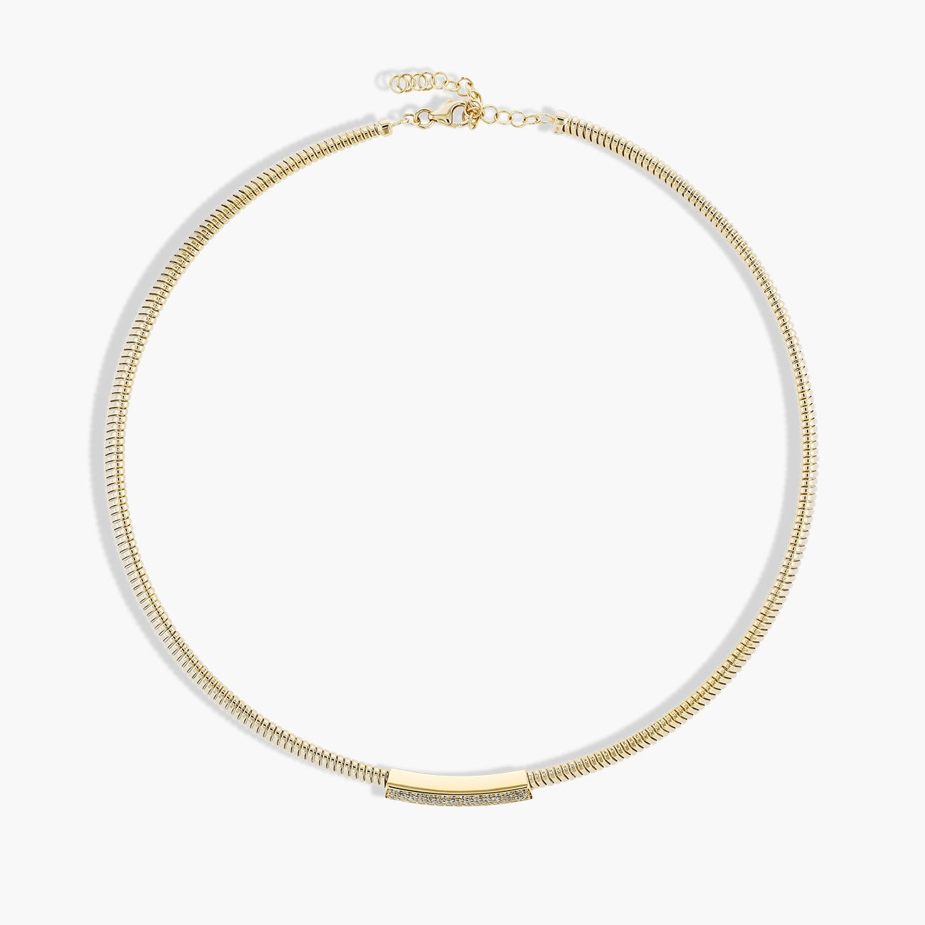 Diamond Pavé Station Collar Necklace