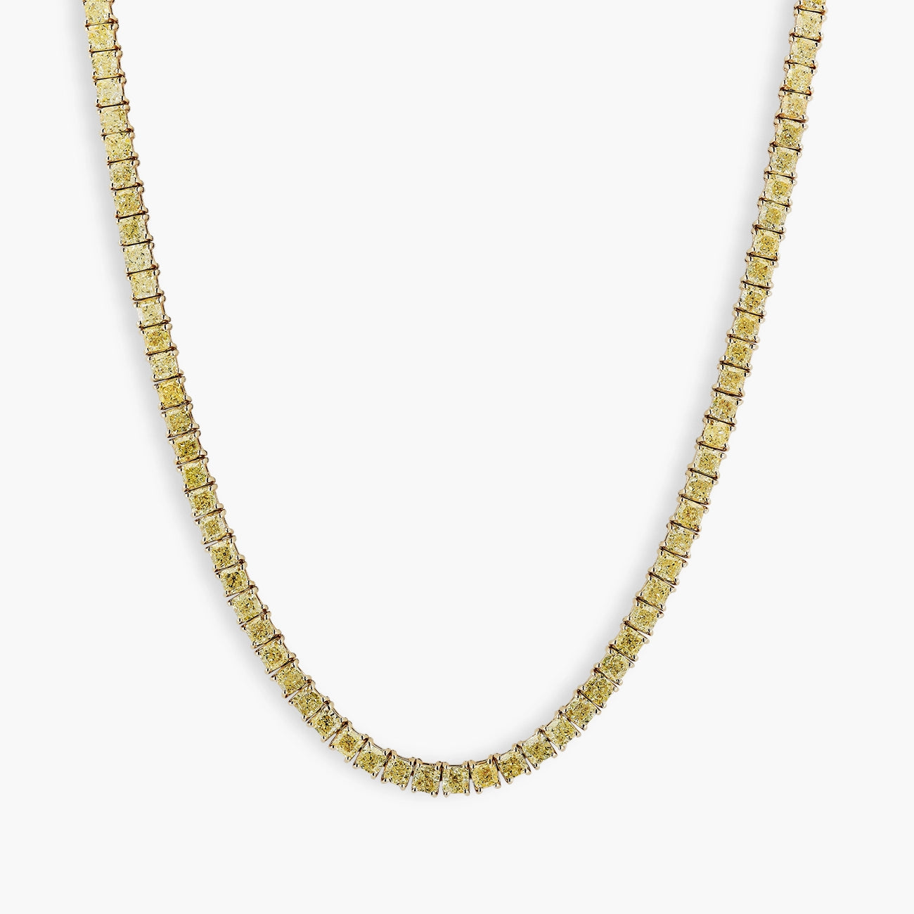 23 Carat Yellow Diamond Tennis Necklace