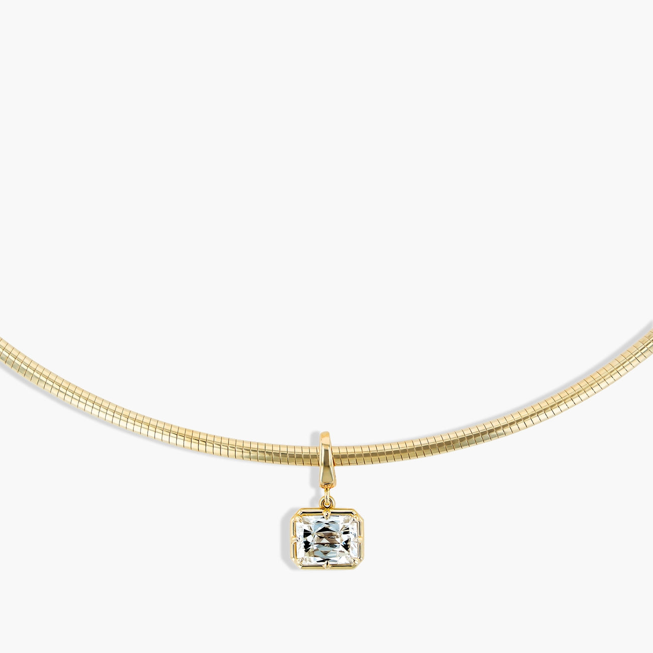 2 Carat Radiant Diamond Diamond Charm Clip