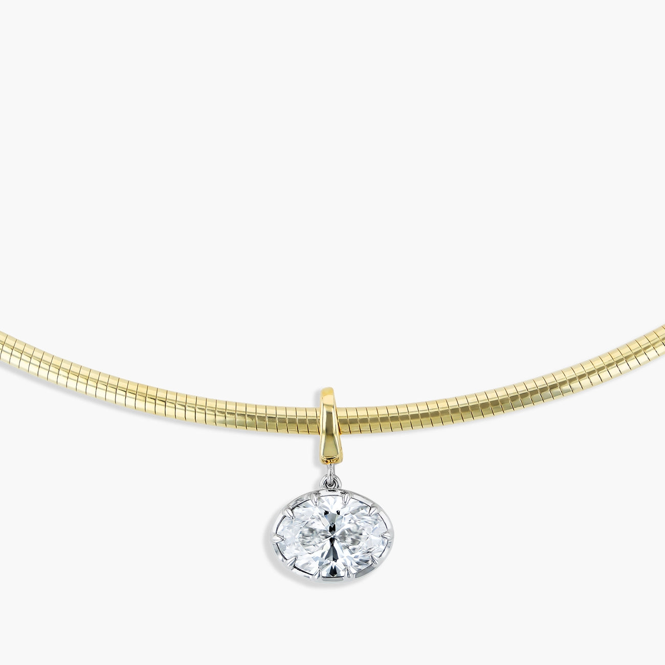3 Carat Namibian Diamond Oval Diamond Charm Clip