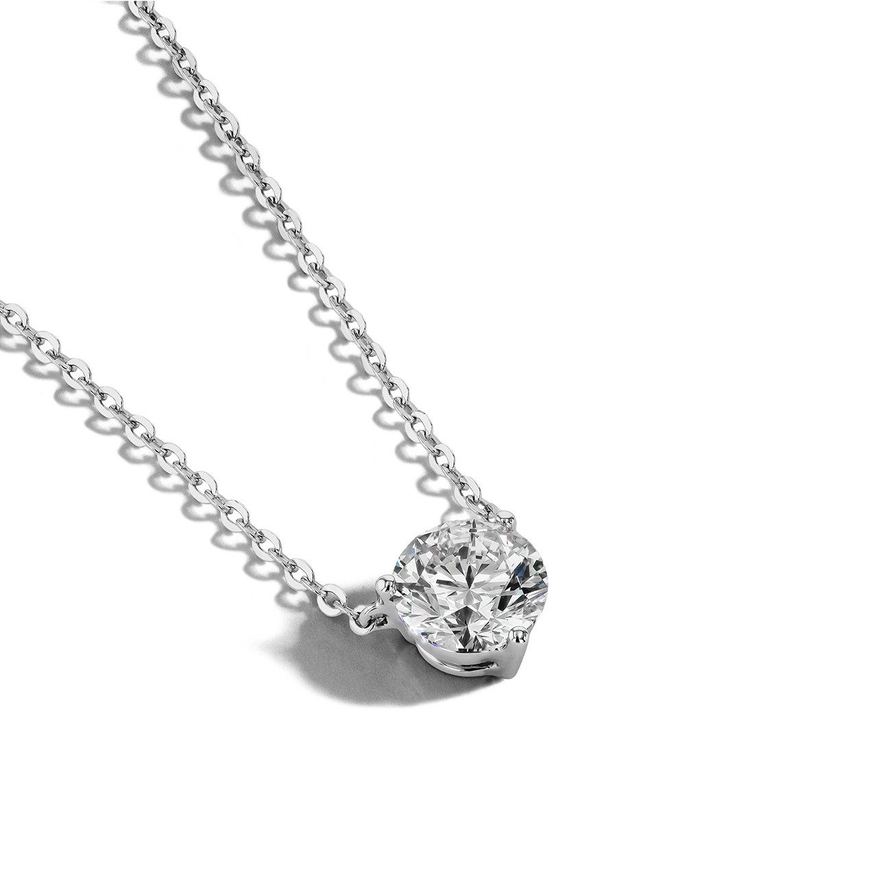 2 Carat Solitaire Pendant Necklace