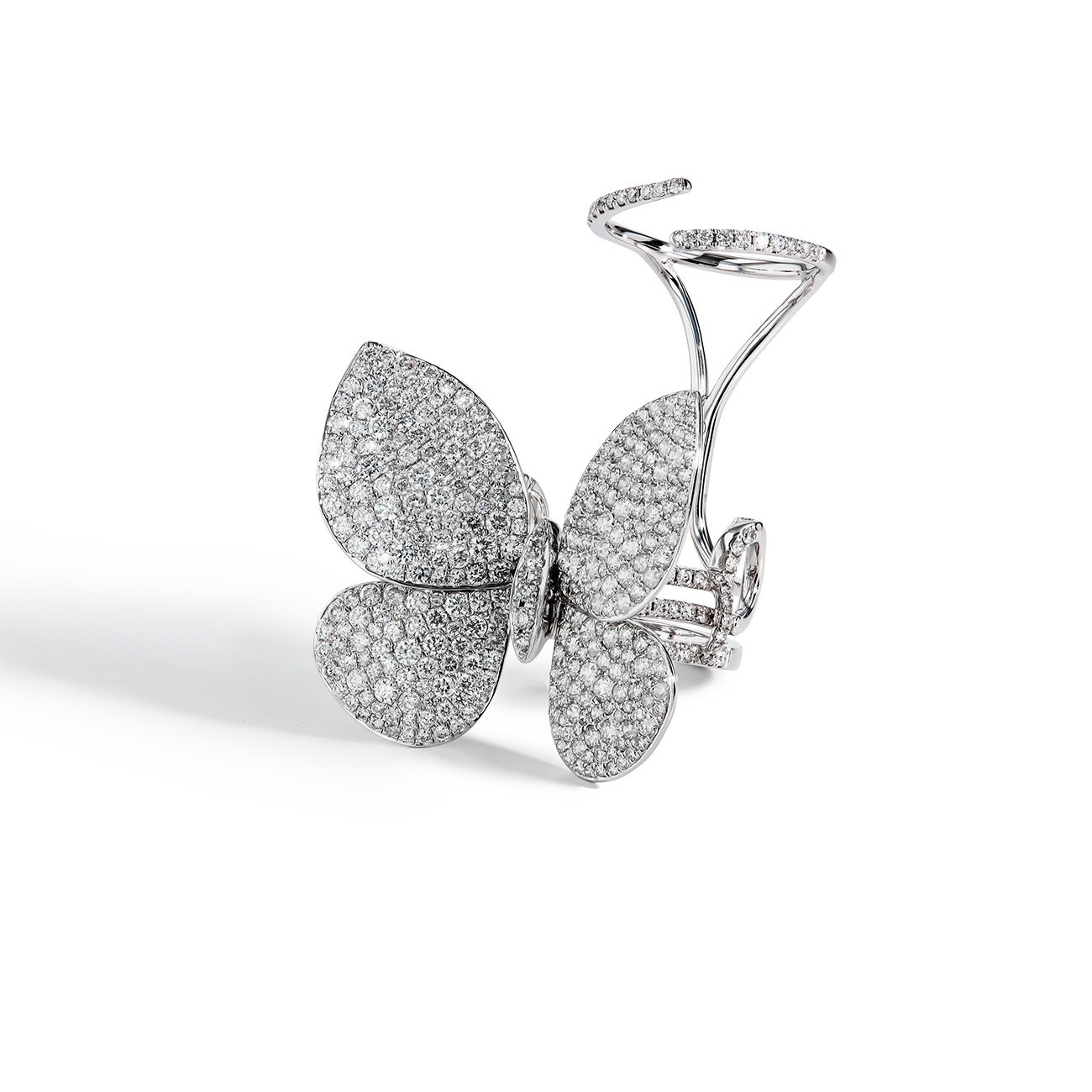 Pavé Diamond Small Butterfly Ring