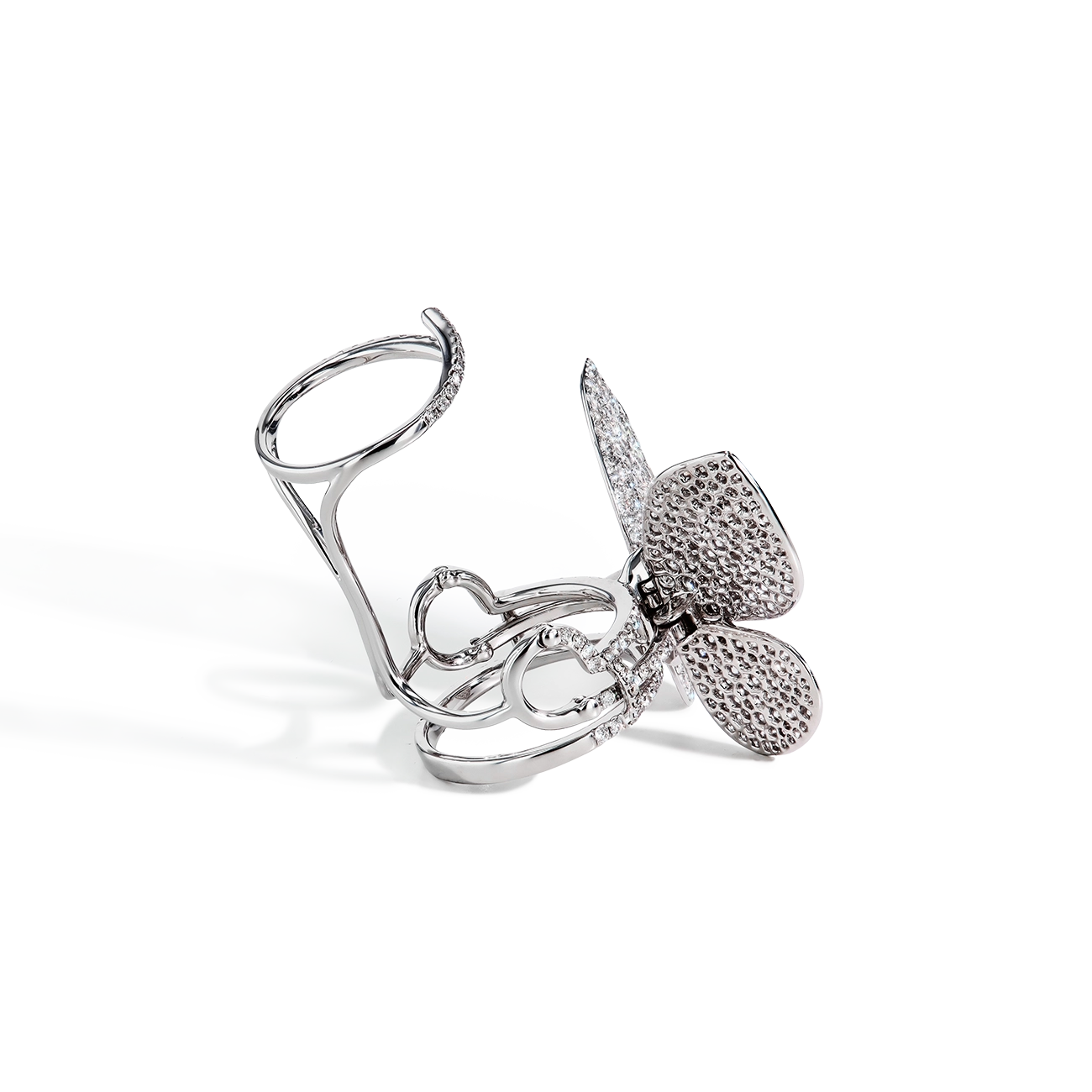 Pavé Diamond Small Butterfly Ring