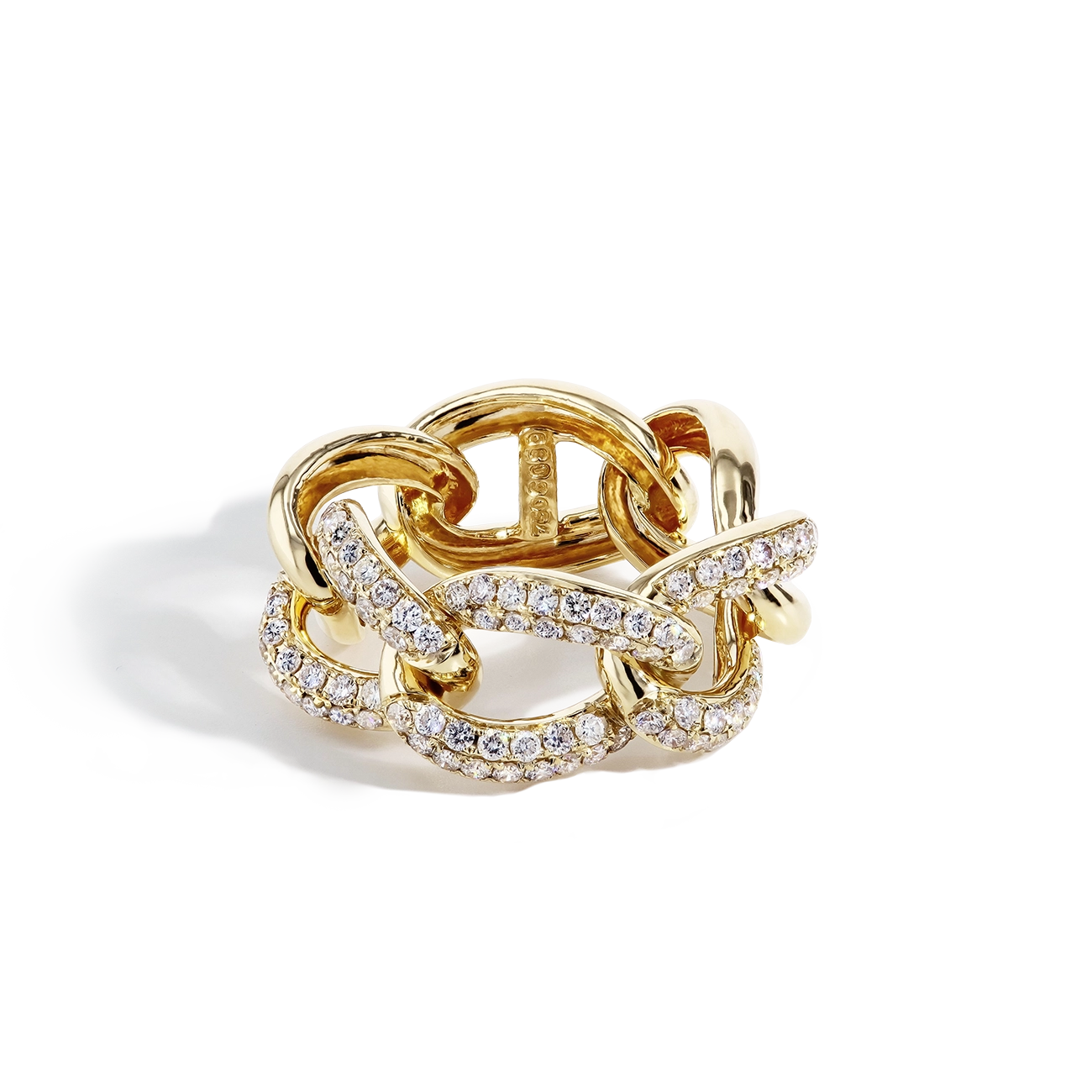 Pavé Diamond Link Ring