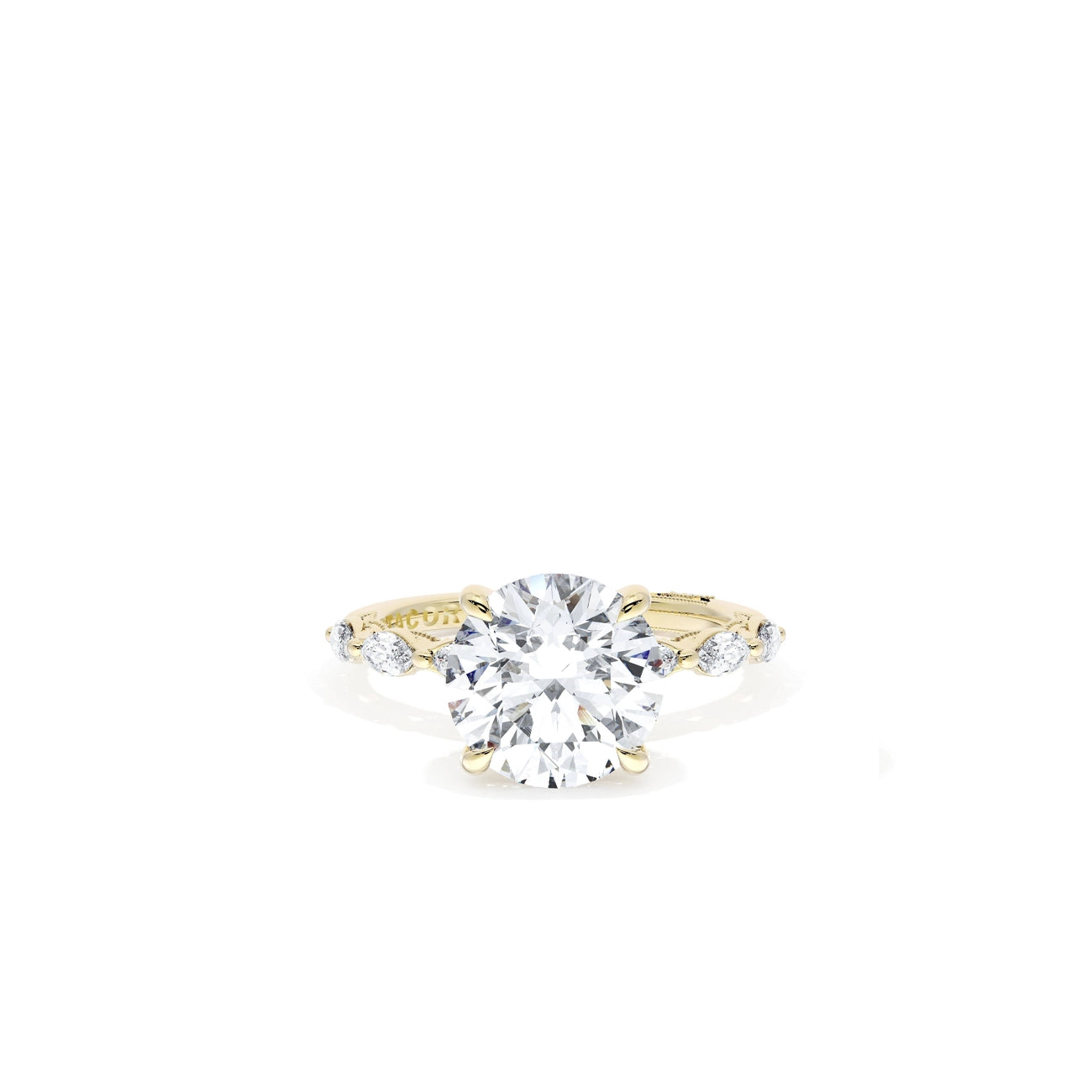 Tacori Sculpted Crescent Round Solitaire Engagement Ring Setting