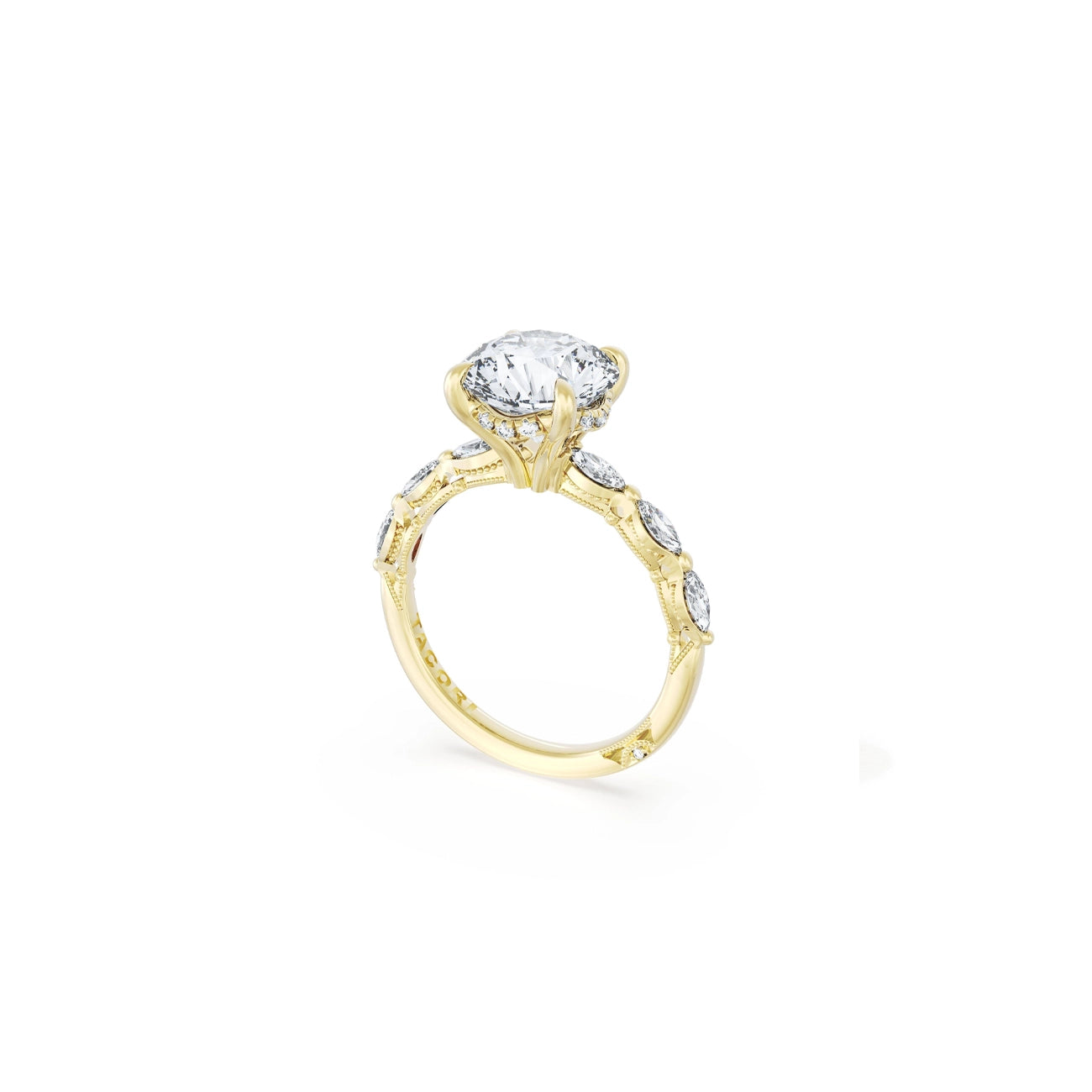 Tacori Sculpted Crescent Round Solitaire Engagement Ring Setting
