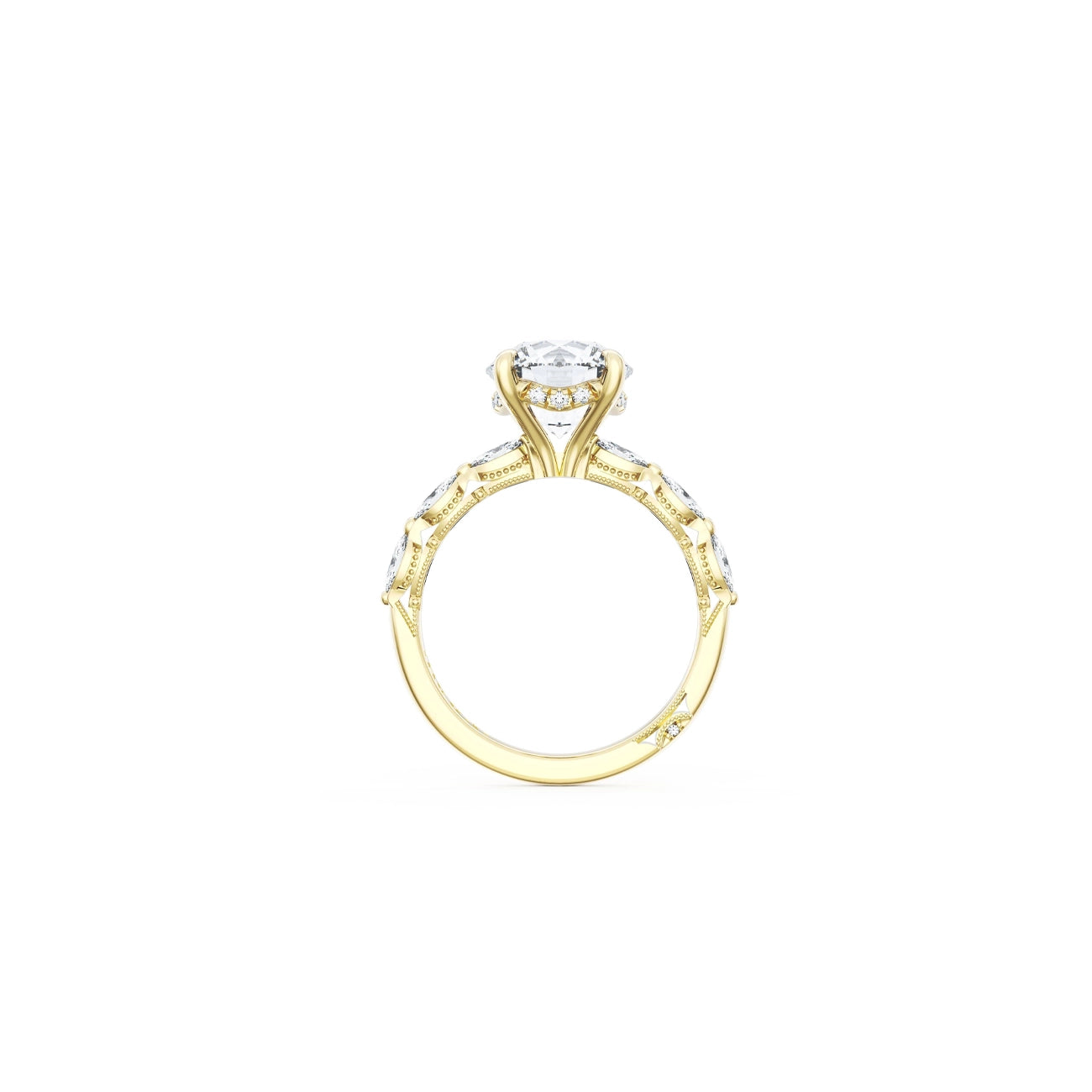 Tacori Sculpted Crescent Round Solitaire Engagement Ring Setting
