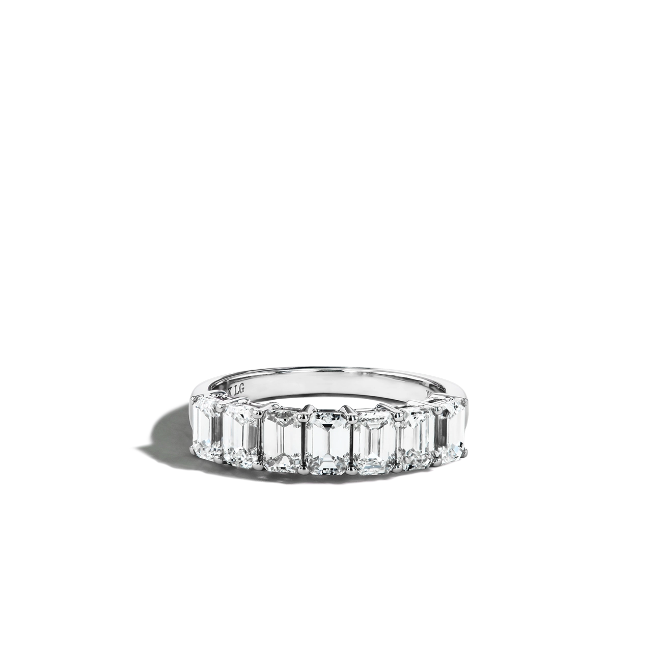 2 Carat Emerald-Cut Lab Diamond Band
