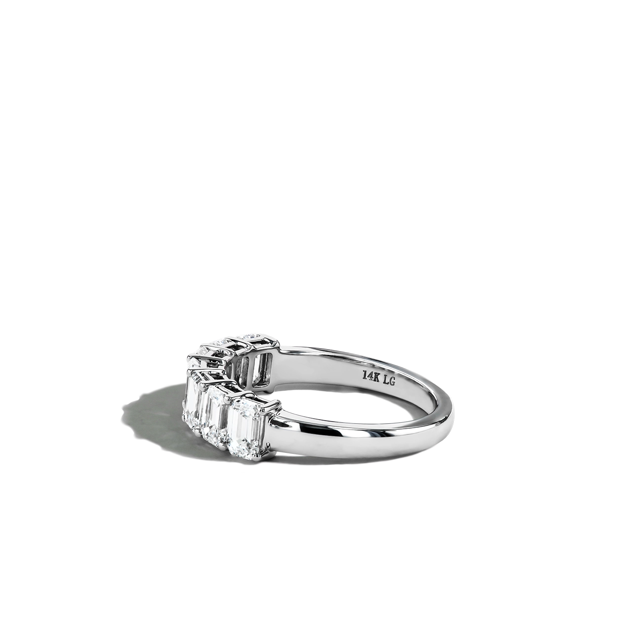 2 Carat Emerald-Cut Lab Diamond Band